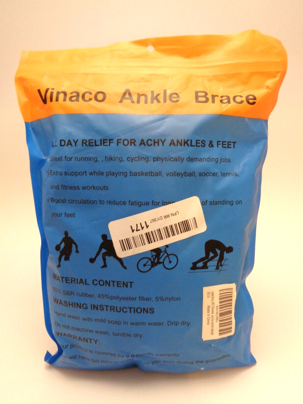 Vinaco Ankle Brace 2 Pack Breathable & Strong Ankle Brace for Sprained Ankle