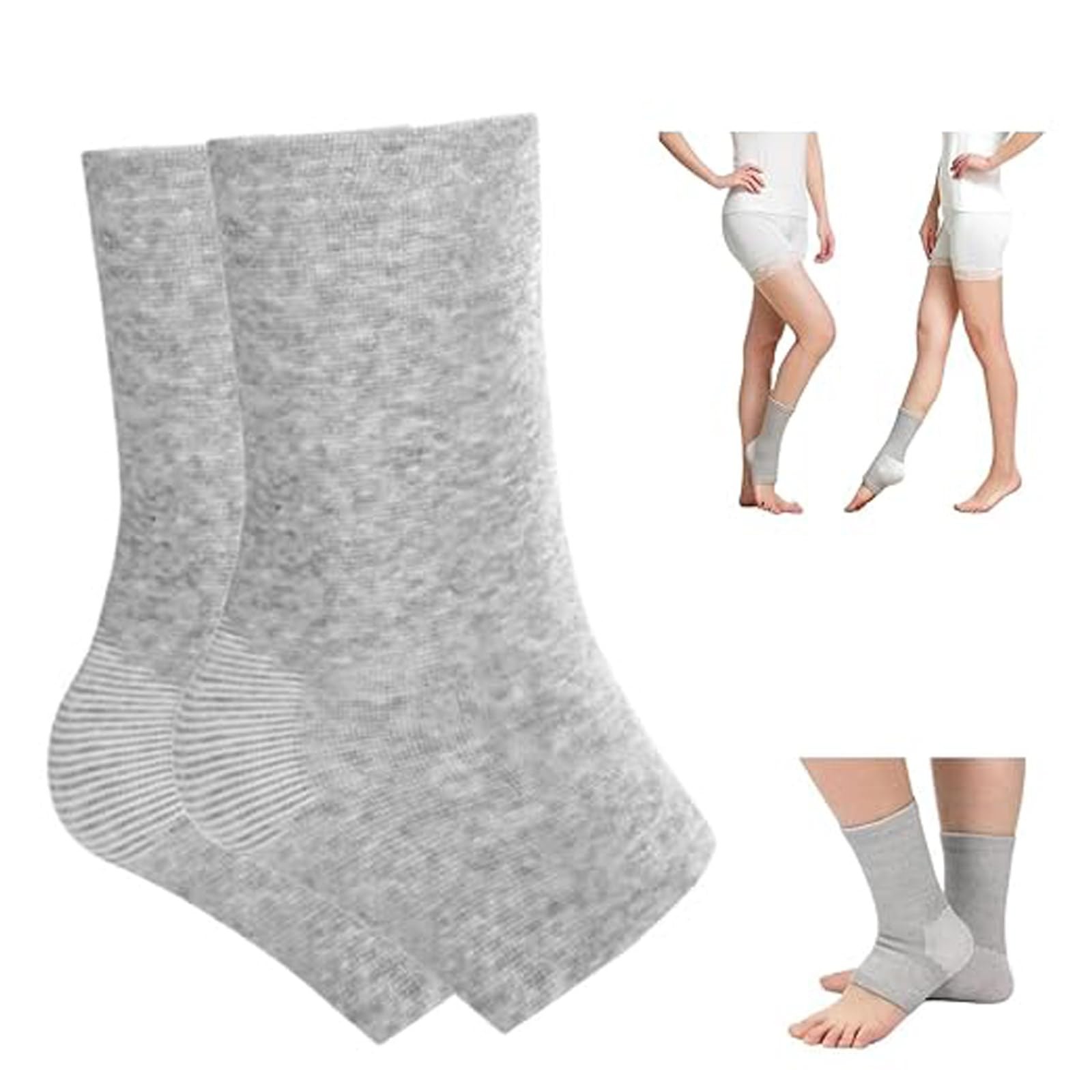 Bamboo Fiber Compression Socks for Men & Women – 15-20 Mmhg, Black, White