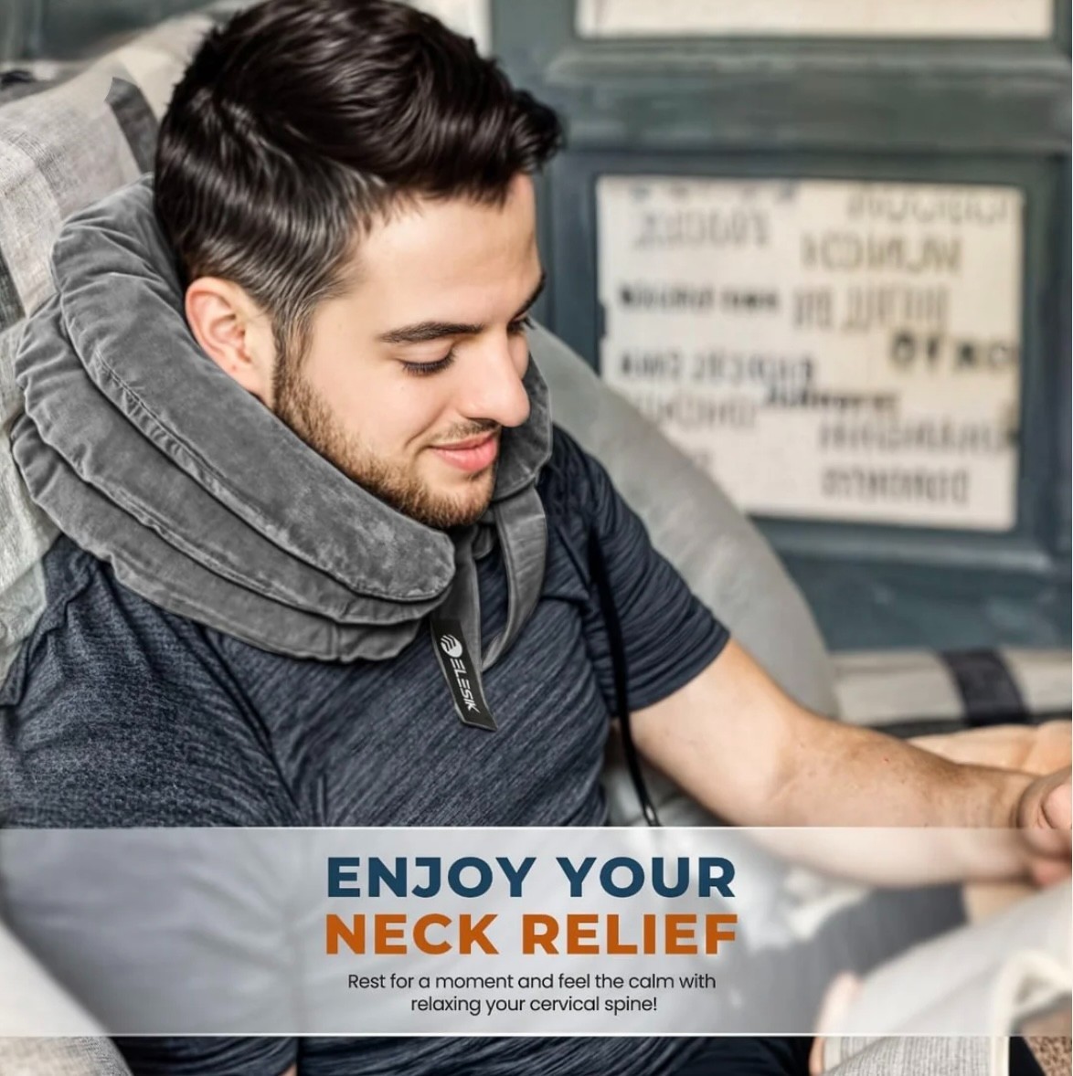 Cervical Neck Traction Device Collar Brace Support Pain Relief Stretcher Therapy