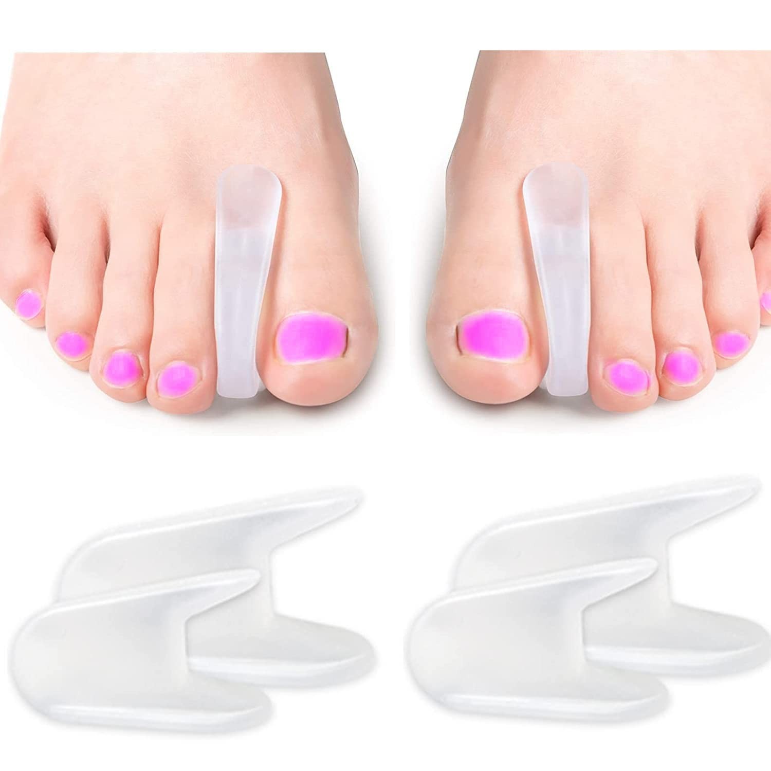 Gel Hallux Valgus [12x]Toe Separator Silicone Release Balls for Overlapping Toes