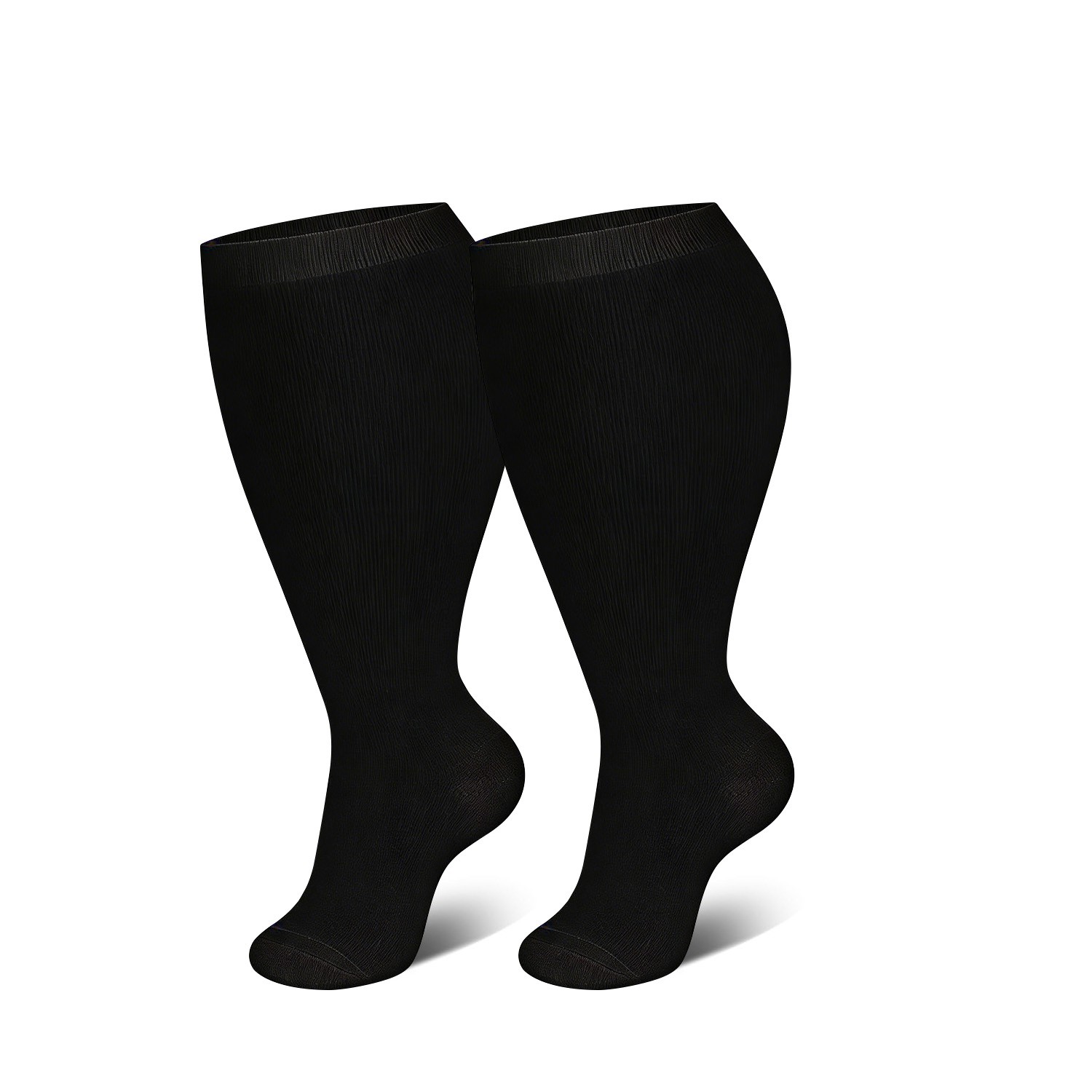 5 Pairs 20-30 mmHg Plus Size Compression Socks – Knee High For Running & Sports