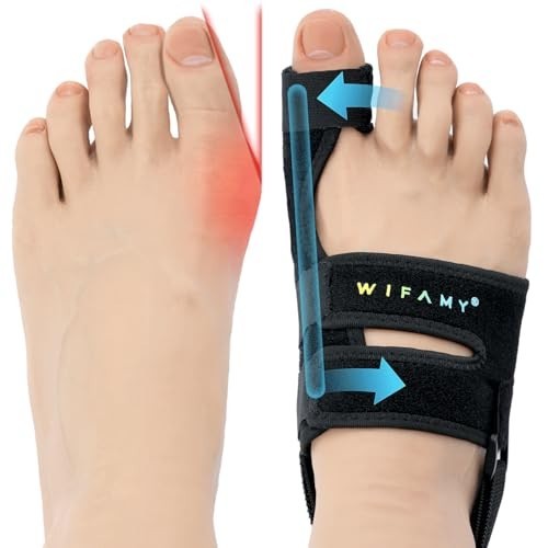 Wifamy Bunion Corrector Big Toe Gel Separator Splint Adjustable Strap Kit