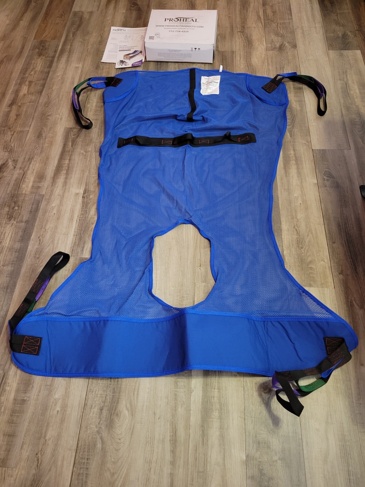 ProHeal Universal Full Body Mesh Lift Sling With Commode Opening, X Large -NEW