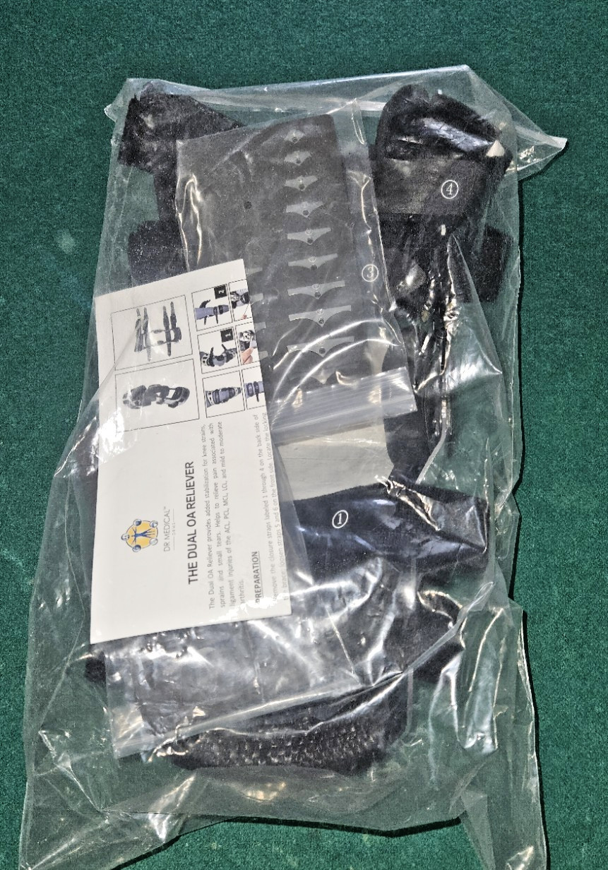 ISO Preferred Large LEFT OA Dual RELIEVER Hinge Knee Brace ISO-KB0104 NEW