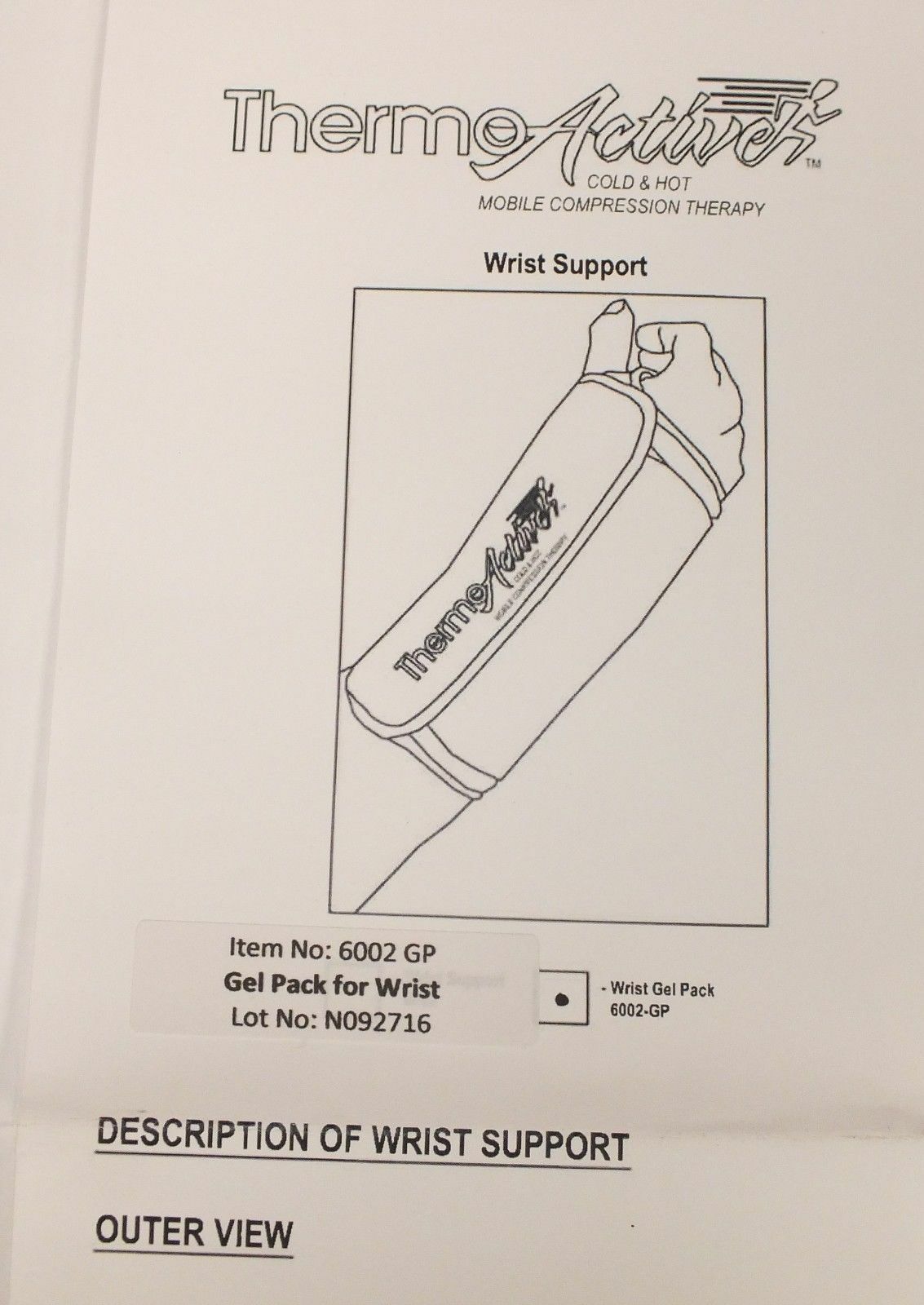 *REPLACEMENT* Manuals/Info Sheets For Thermo Active Medical Knee/Elbow Therapy