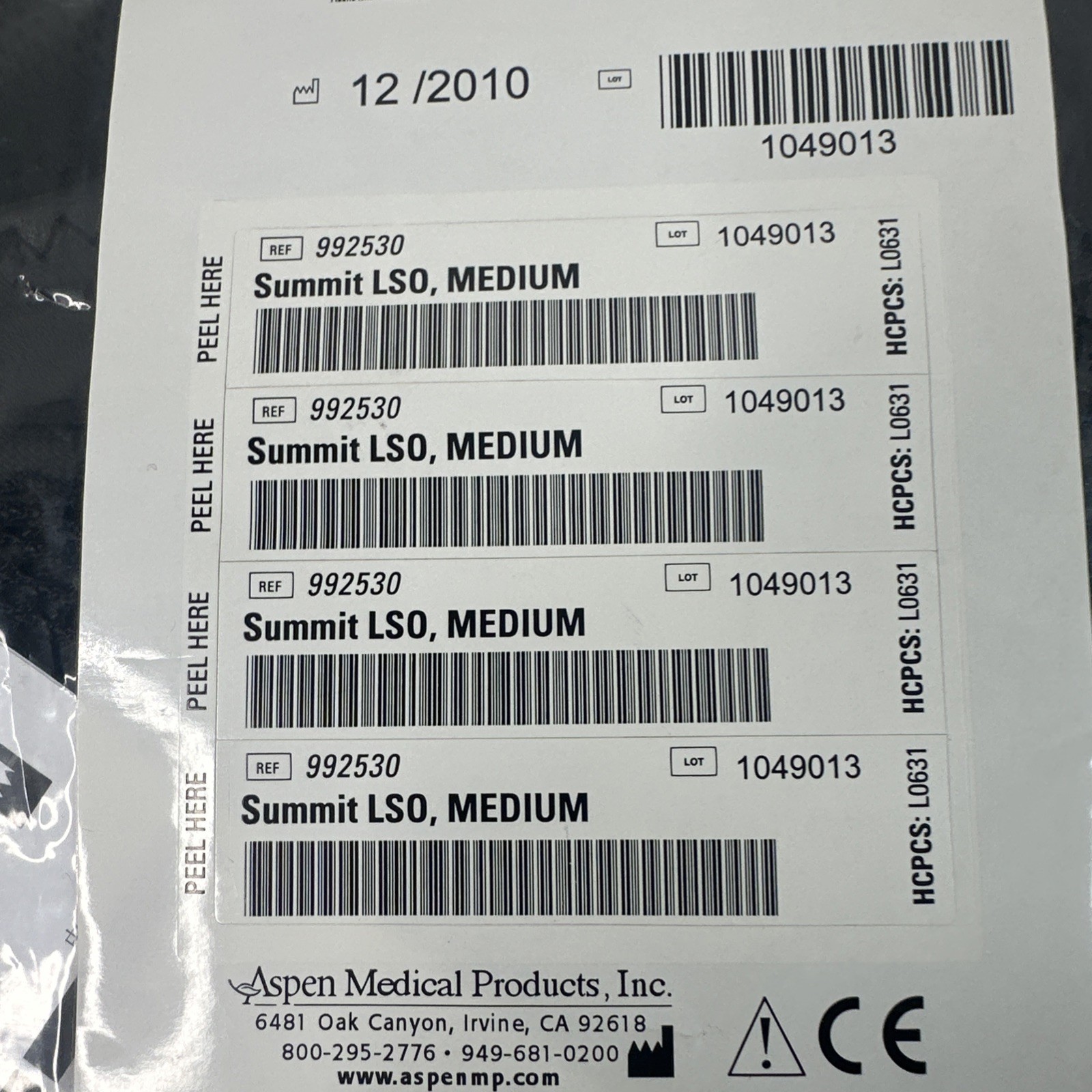 Aspen Summit 631 Back Brace Size Medium New In Package