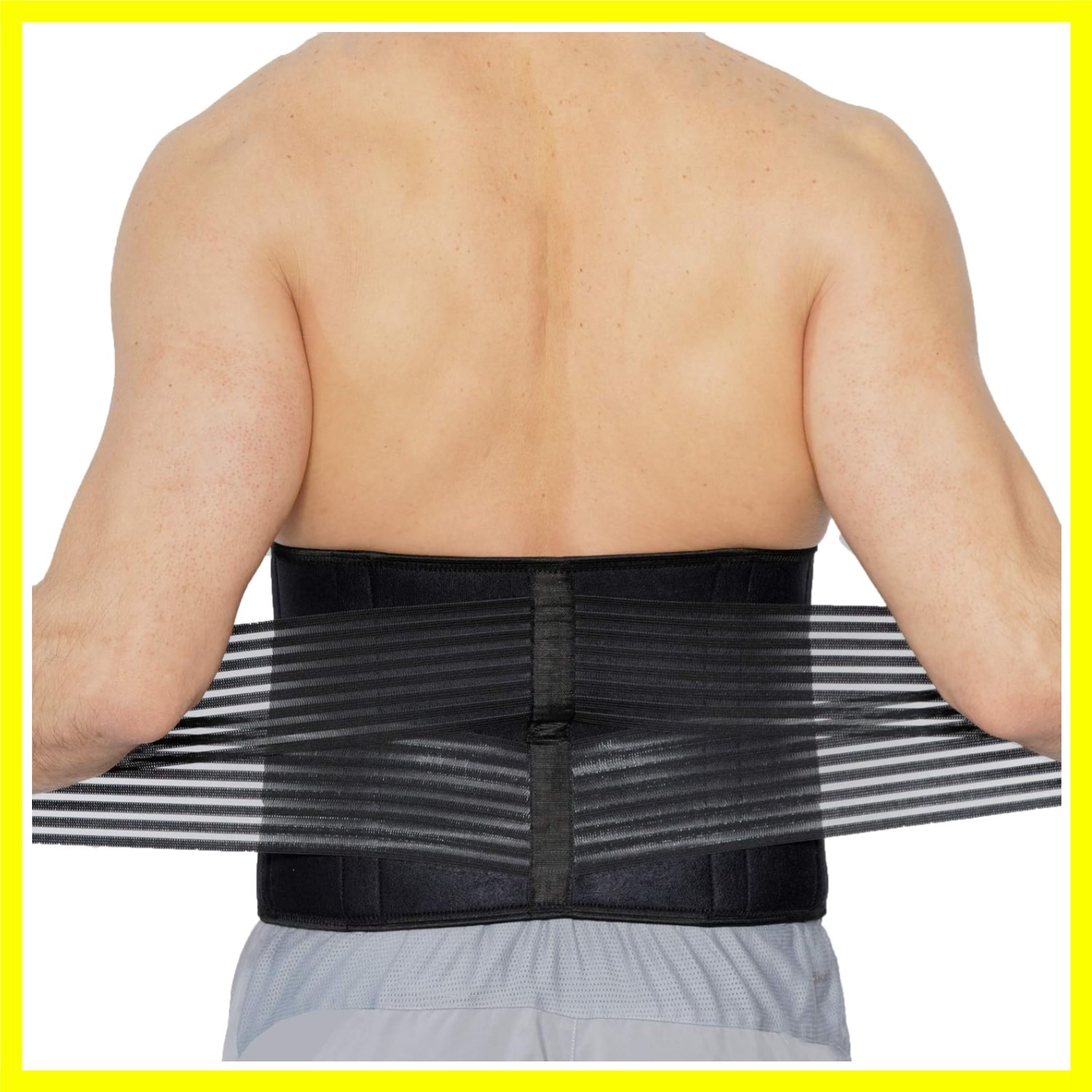 Neoprene Back Brace for Men or Women – Adjustable & Breathable Lumbar Support…