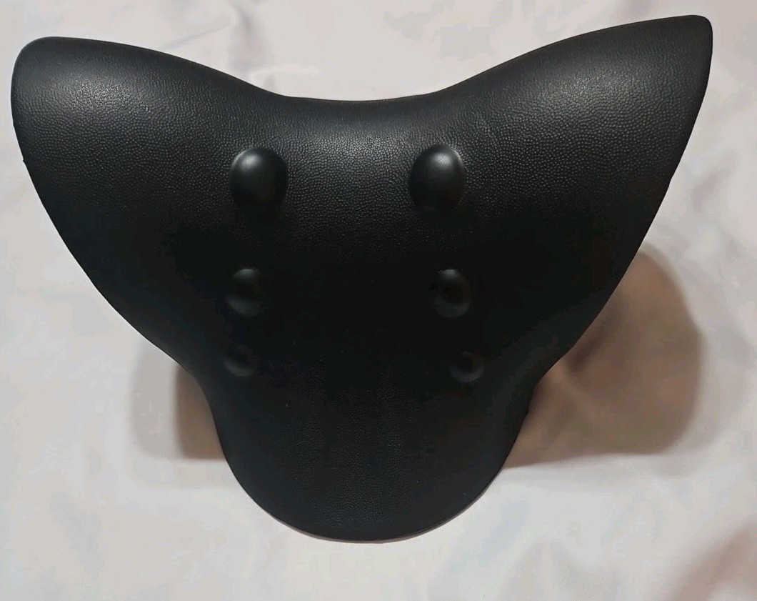 P. Health NECK & SHOULDER Black Relaxer Chiropractic Memory Foam Pillow