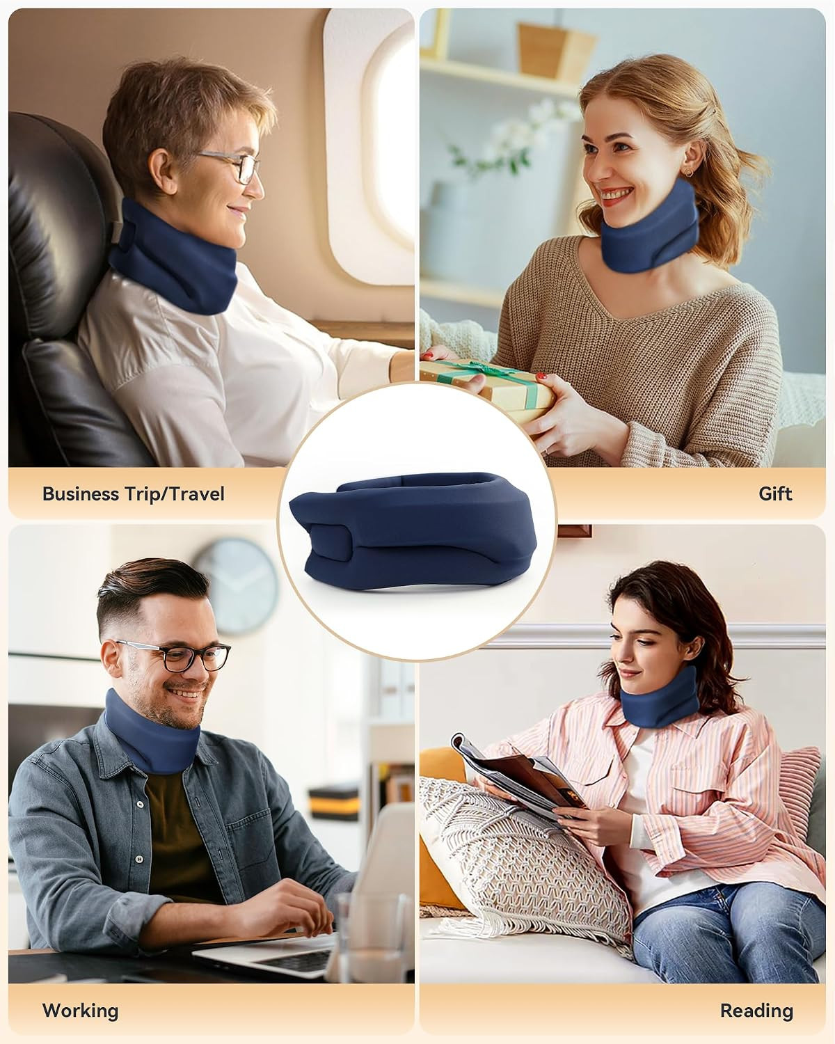Heated Neck Brace Cervical Collar – Neck Support Brace with Heating Pad, Soft Fo