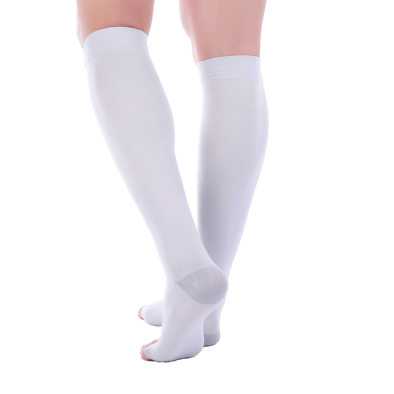 Doc Miller Open Toe Socks Compression Stockings 1520mmHg Sleeves Varicose Pain