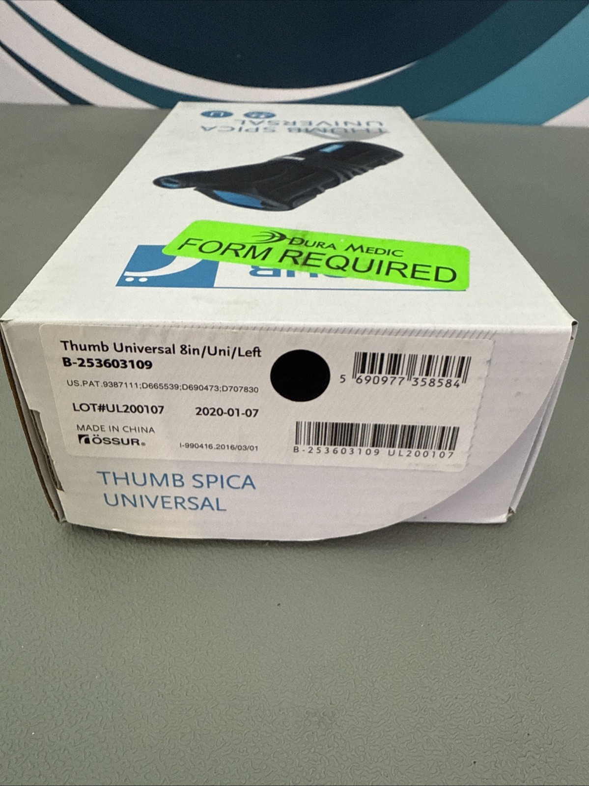 Ossur Form Fit Thumb Spica Brace Universal – Left. New Open Box
