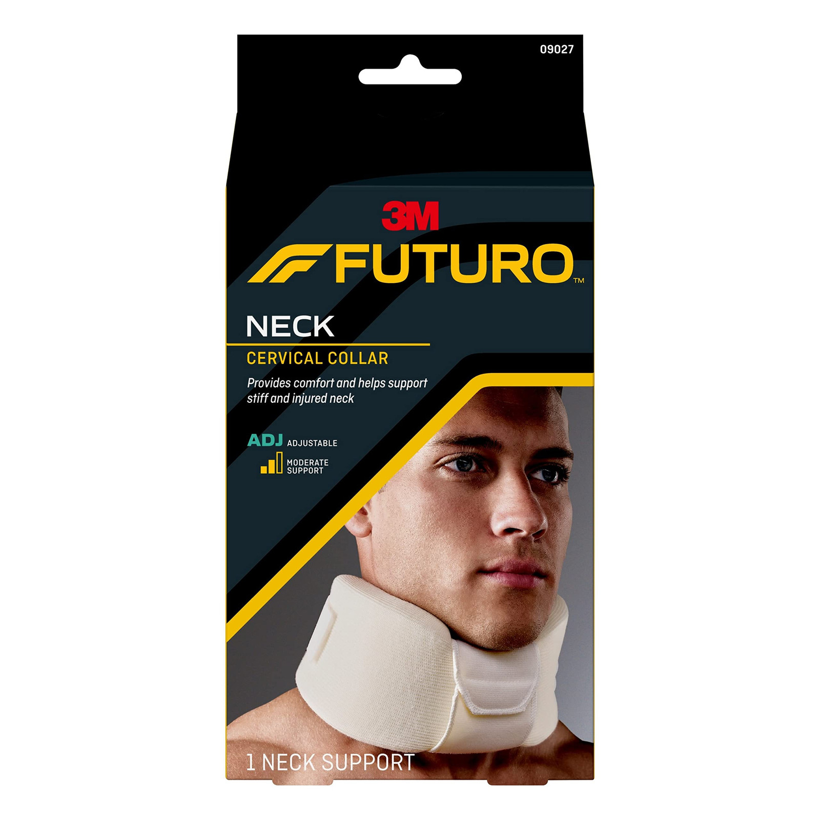 Adjustable White Neck Brace for Whiplash and Injury Support