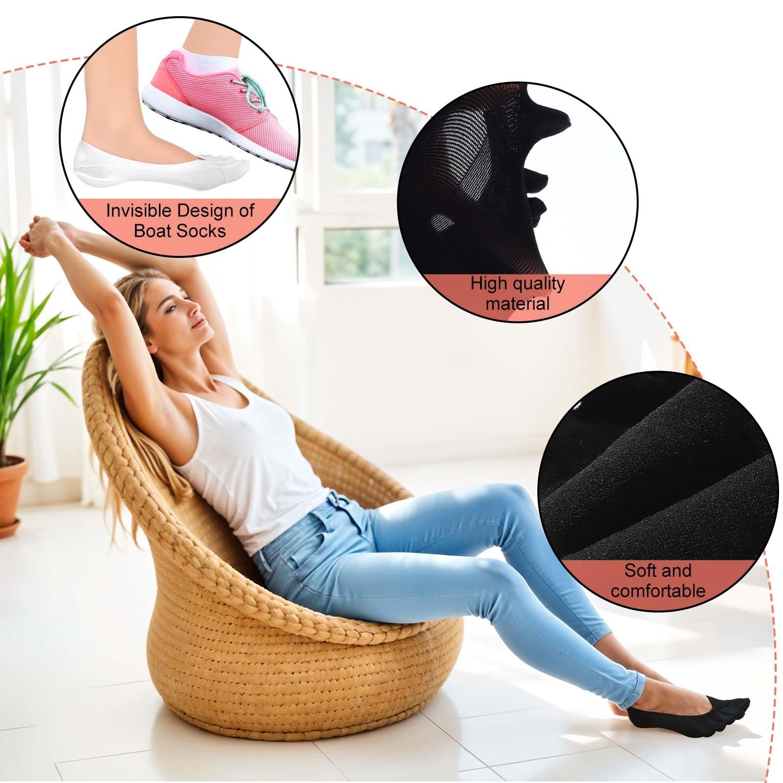 CIATBYYJ Women’s 4 Pairs Orthopedic Toe Compression Socks, Toe Separator Sock…