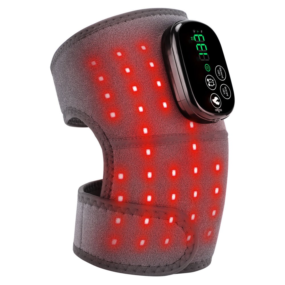 3-in-1 Cordless Knee Massager with Heat Vibration & Red Light Therapy Pain LED