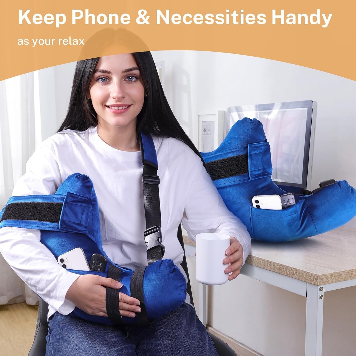 Rotator Cuff Pillow Post Surgery Arm Sling Side Sleeper Shoulder Pain Relief