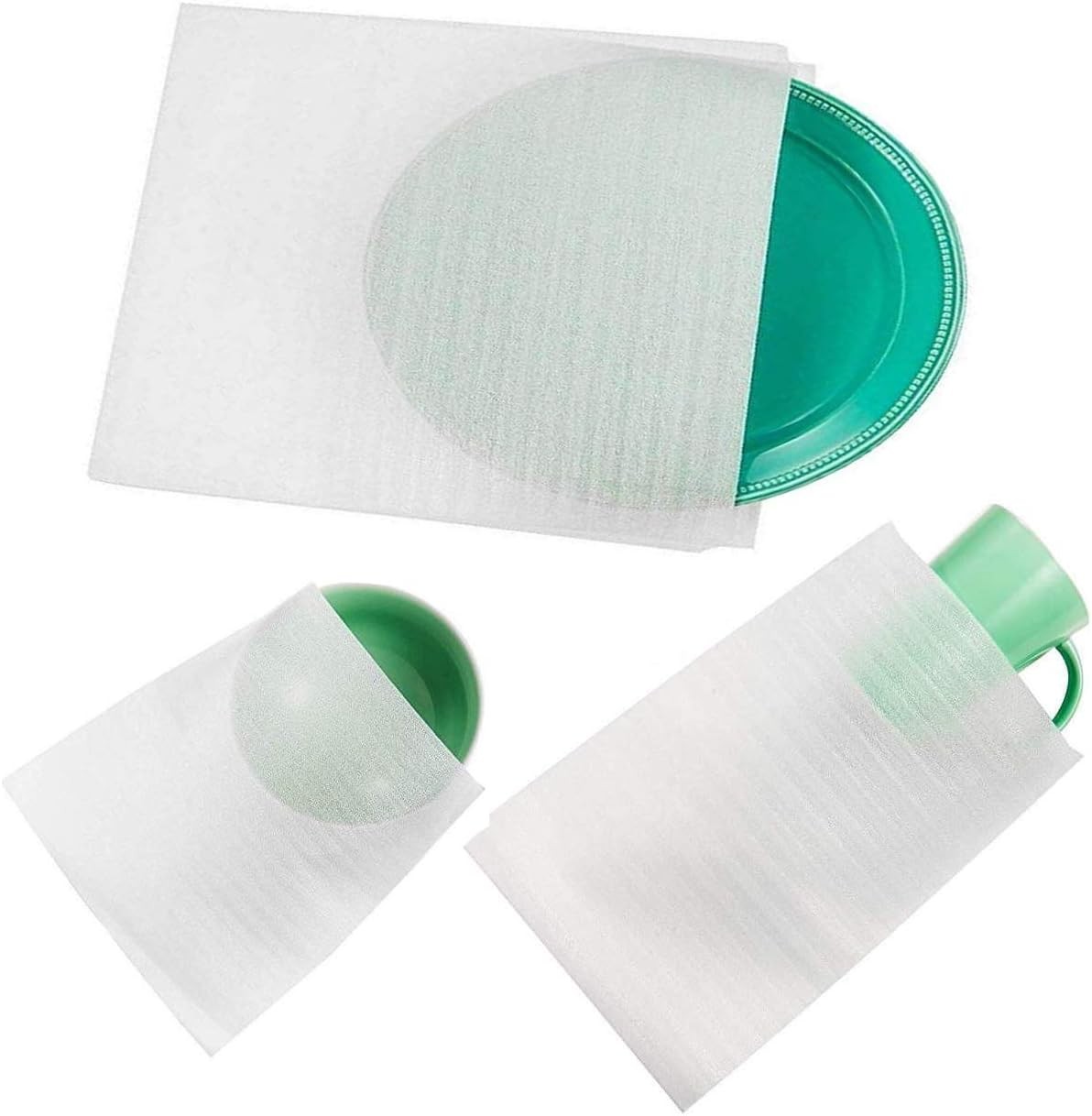 60 Pack Foam Pouches, 3 Sizes Thick Cushion Wrap Pouches Foam Wrap Sheets Packin