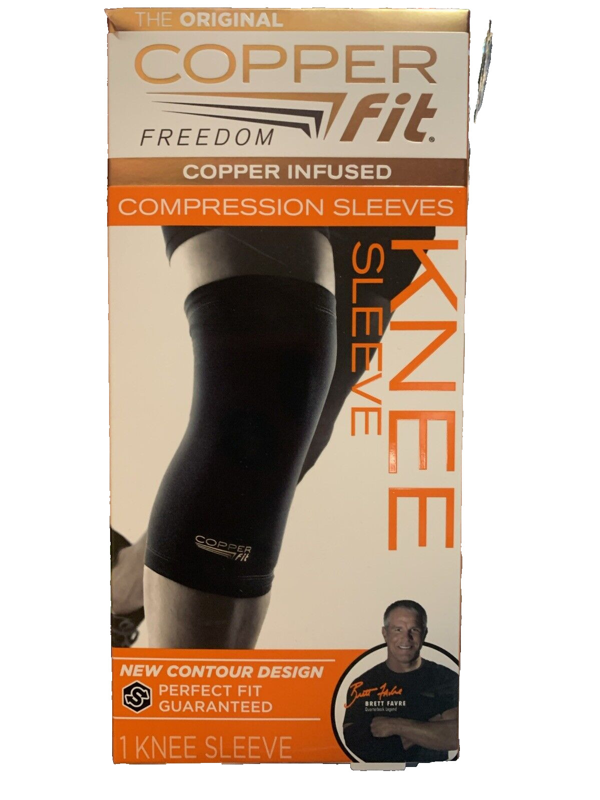 original Copper Fit CF2KNLG6 Knee Compression Sleeve – Black