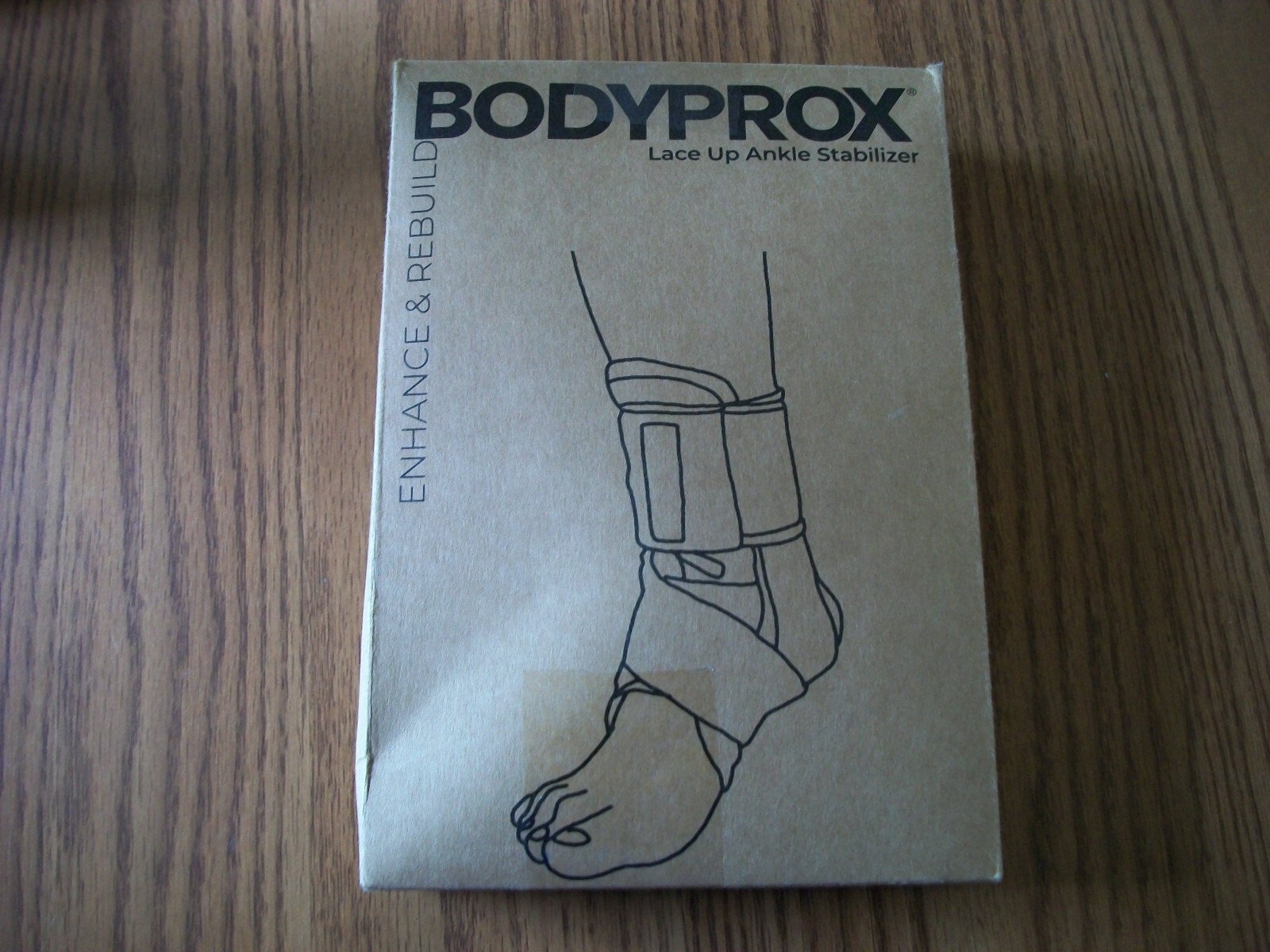 BODYPROX Ankle Stabilizer Brace Lace-Up Adjustable Support Right or Left XSmall