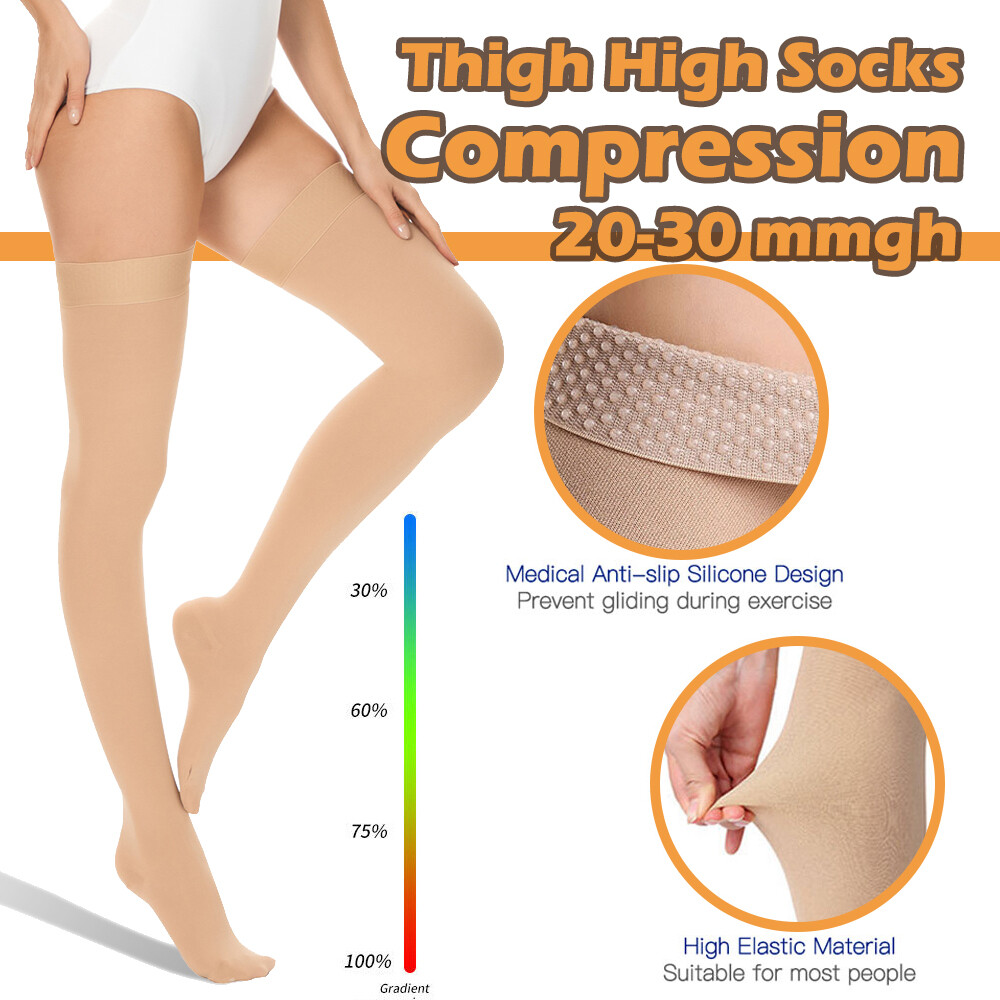 *NEW* Thigh High Compression Socks over the Knee High For Women Men (1 Pair)