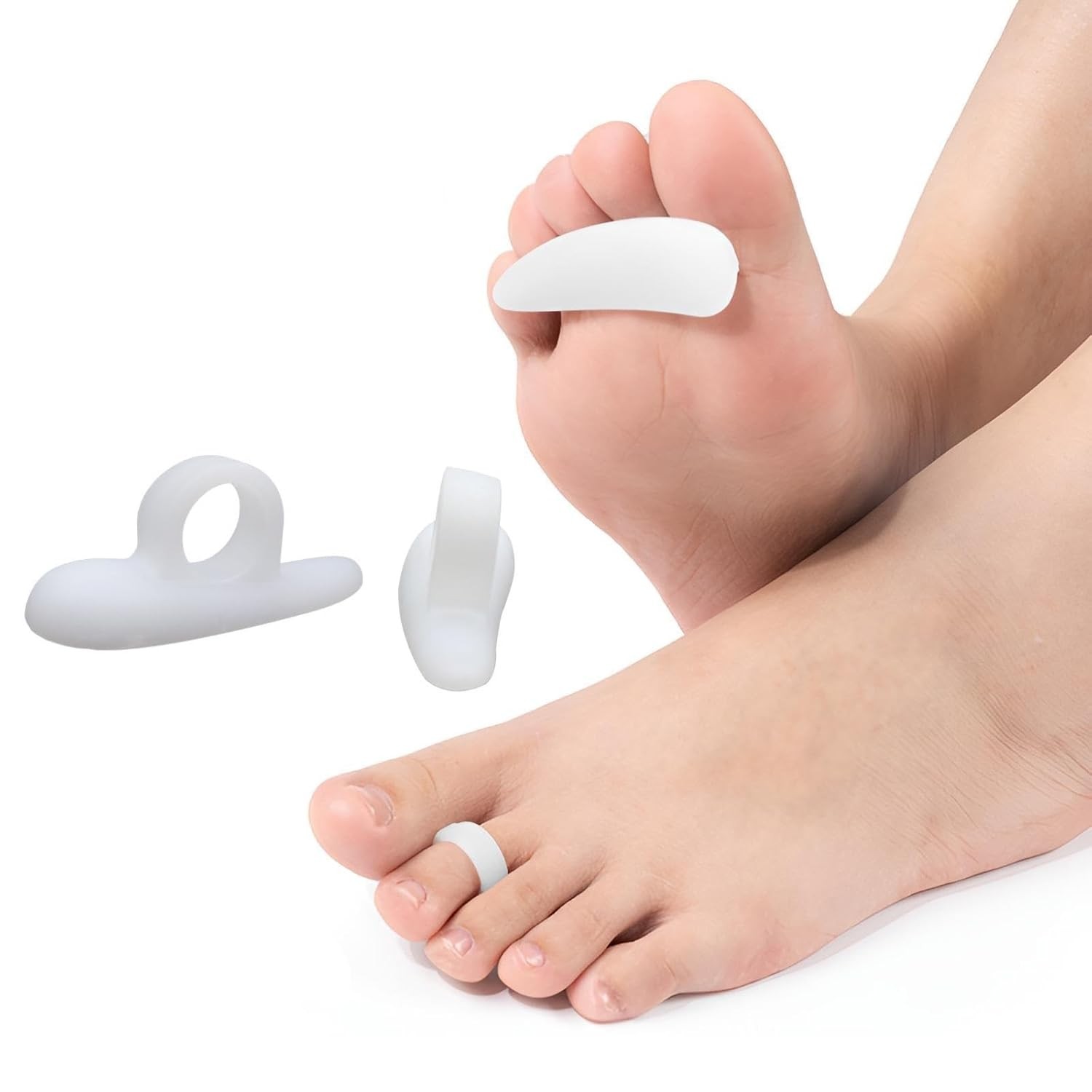 12x silicone gel toe spreaders, hammer toe pads, hallux valgus correction pads