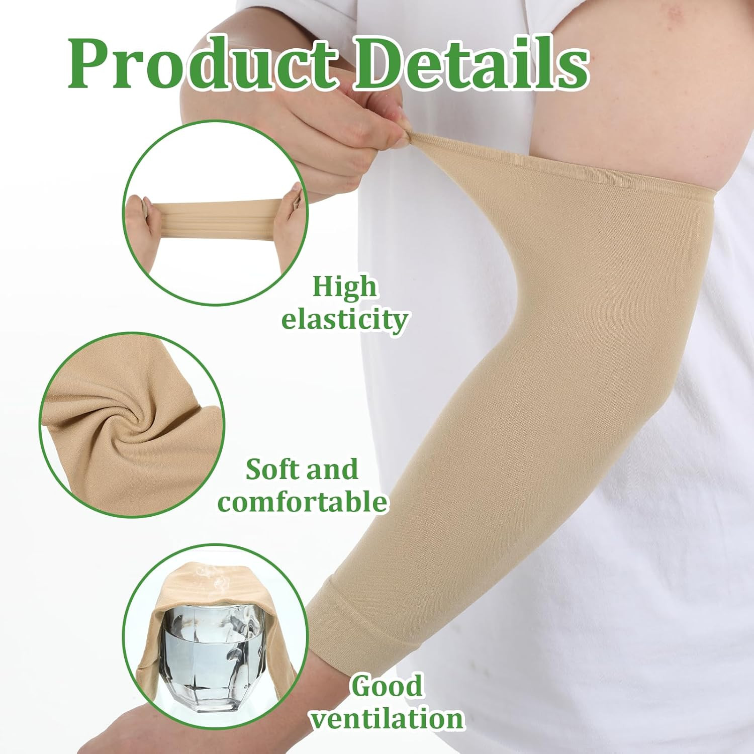 2 Pairs Tattoo Cover Up Sleeve Forearm Sleeves for Women, Forearm Compression…