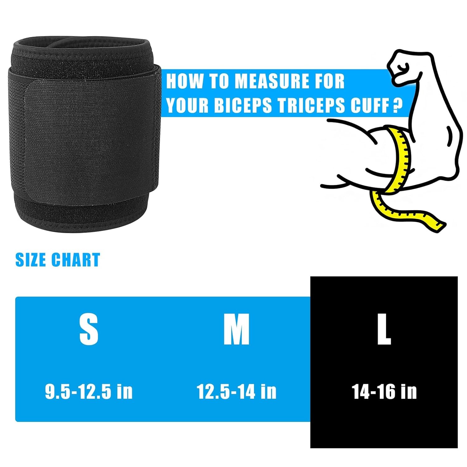 Compression Arm Sleeve Bicep Tricep Wrap Adjustable Support Brace Upper Arm