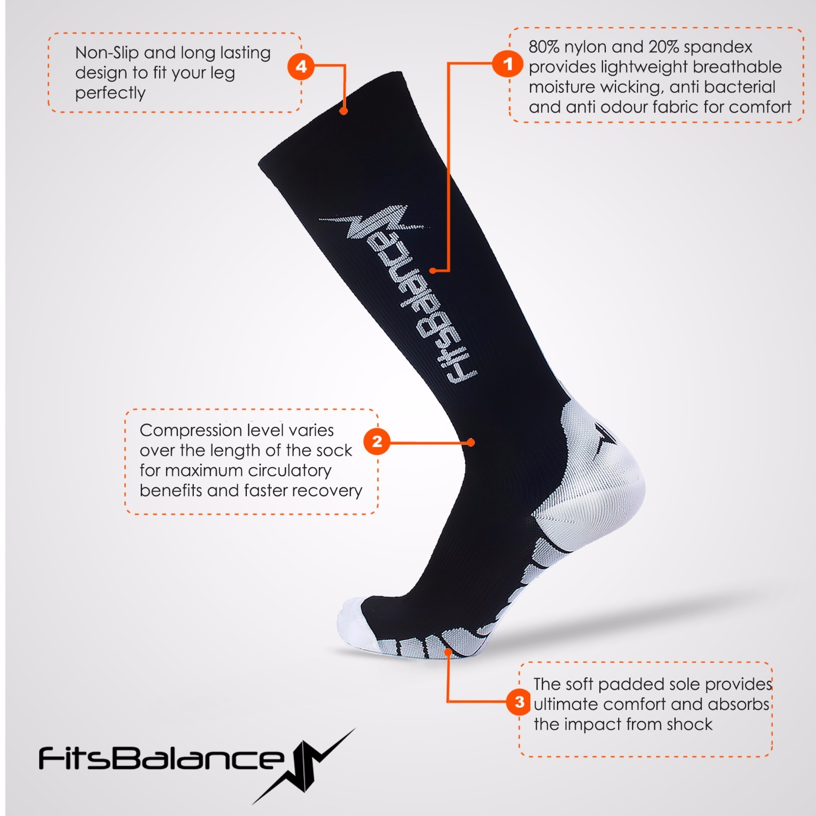 20 – 30 mmhg Graduated Compression Socks Men & Women- Running, Maternity, DVT…
