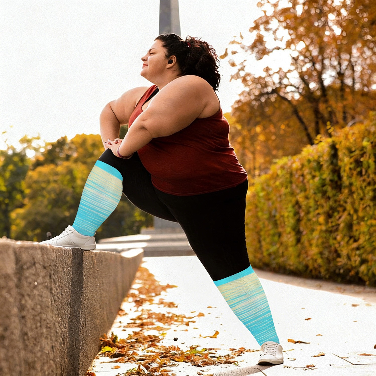5 Pairs Plus Size Medical Compression Socks – 20-30 mmHg Knee High For Sports US