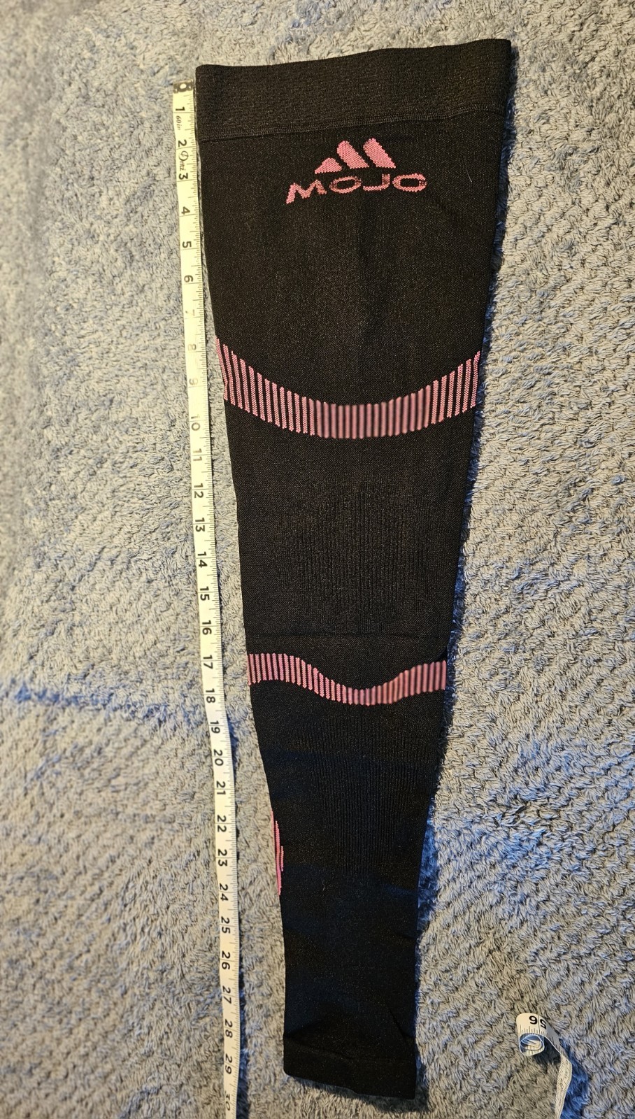 Sports Compression Leg Sleeve (1 Sleeve) Black Pink 20-30mmHg 2XL