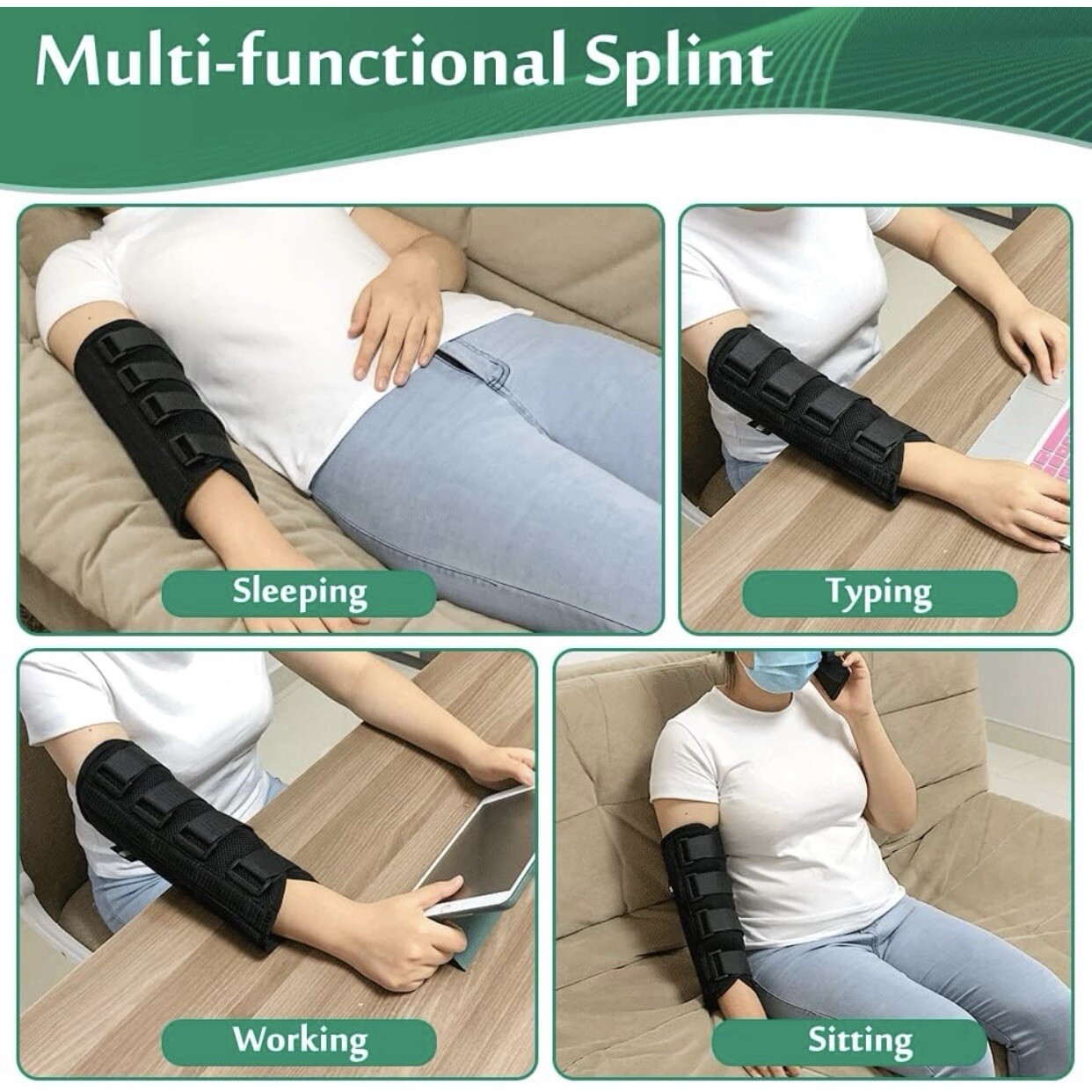 Elbow Splint Tendonitis Elbow Brace for Men Women (Small)