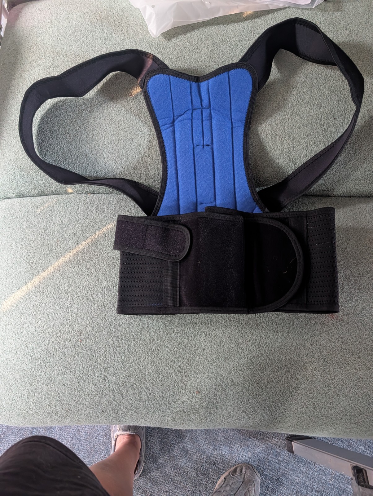 ZSZBA Posture Corrector Brace Adjustable Back Posture Support Black Unisex