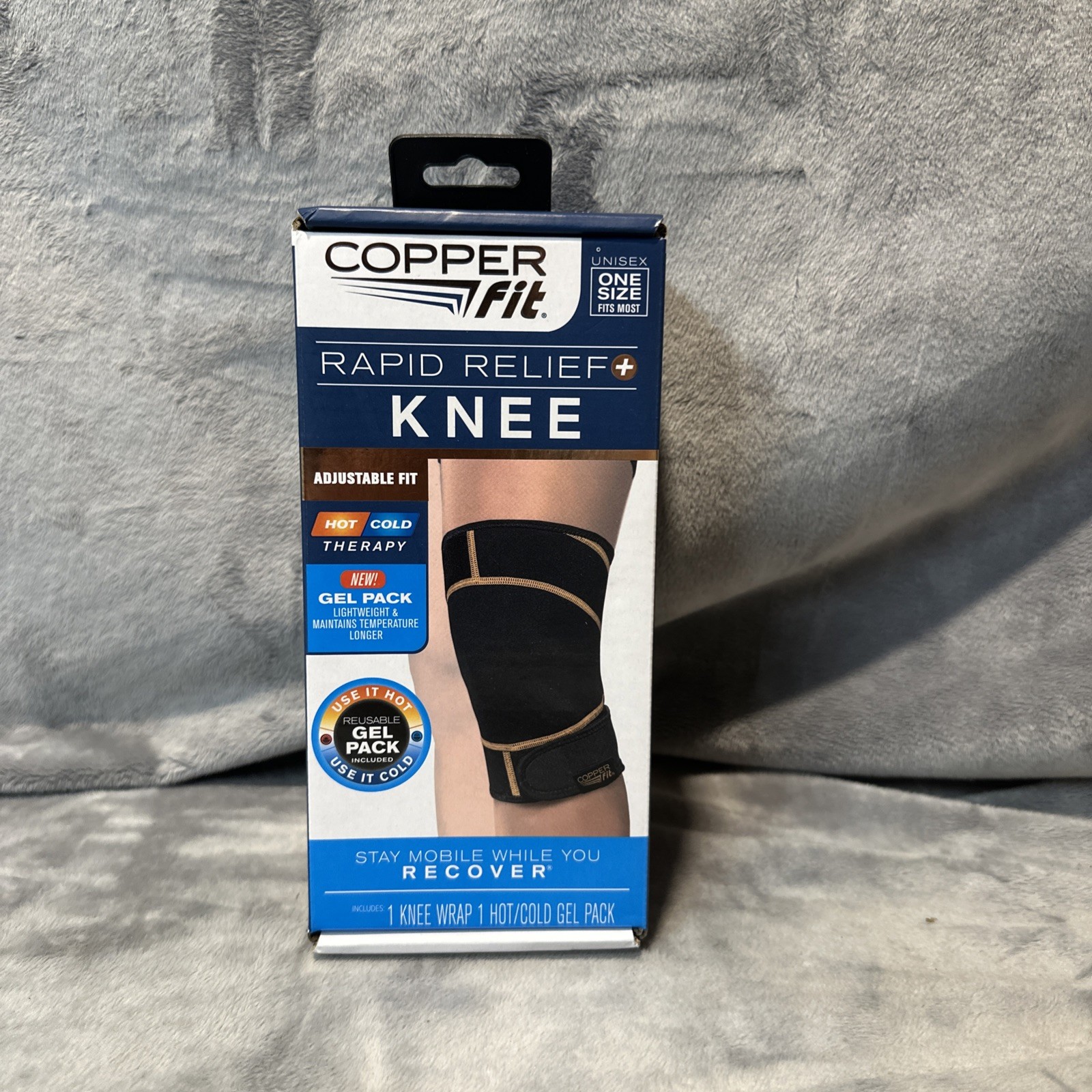 Copper Fit® Rapid Relief Knee Compression Wrap Brace with Hot and Cold Therapy