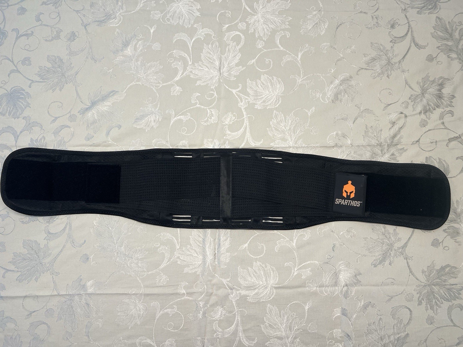 SPARTHOS Lower Back Brace Size Small Black Adjustable Support Titan Lumbar Pad