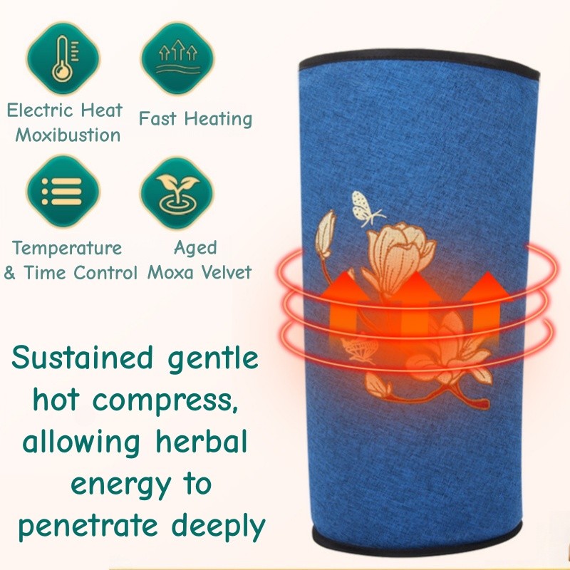 Electric Heated Knee Brace Moxibustion Heating Leg Massage Warm Pain Relief Pad
