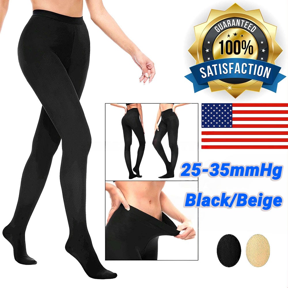 Women Opaque Compression Pantyhose Support Stockings Varicose Veins Circulation