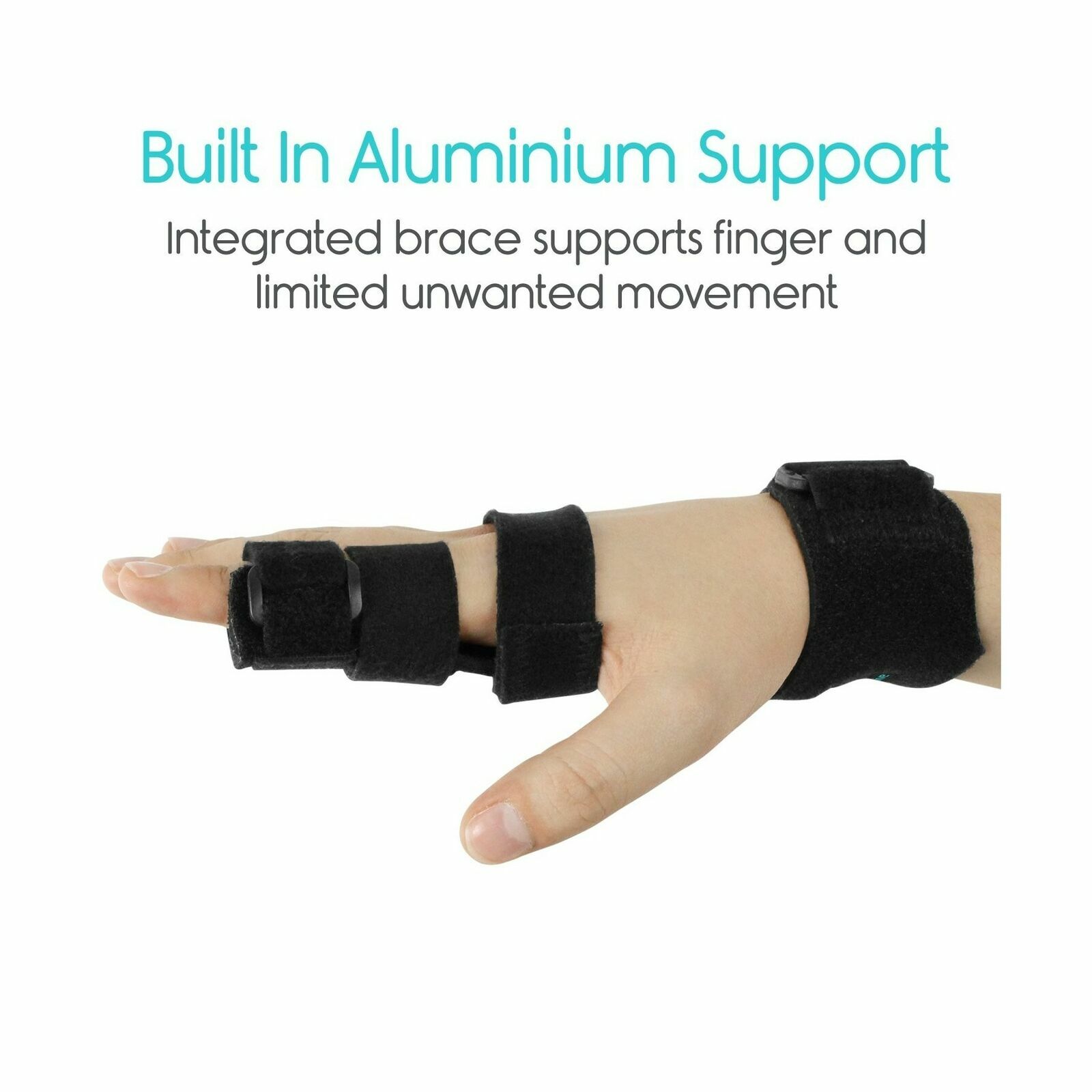VIVE Trigger Finger Splint -Hand Support- Fits All Fingers & Thumbs-Unisex-BLACK