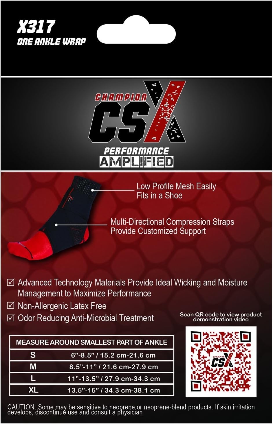 CHAMPION CSX X317 ANKLE WRAP MEN / WOMEN UNISEX PICK Size