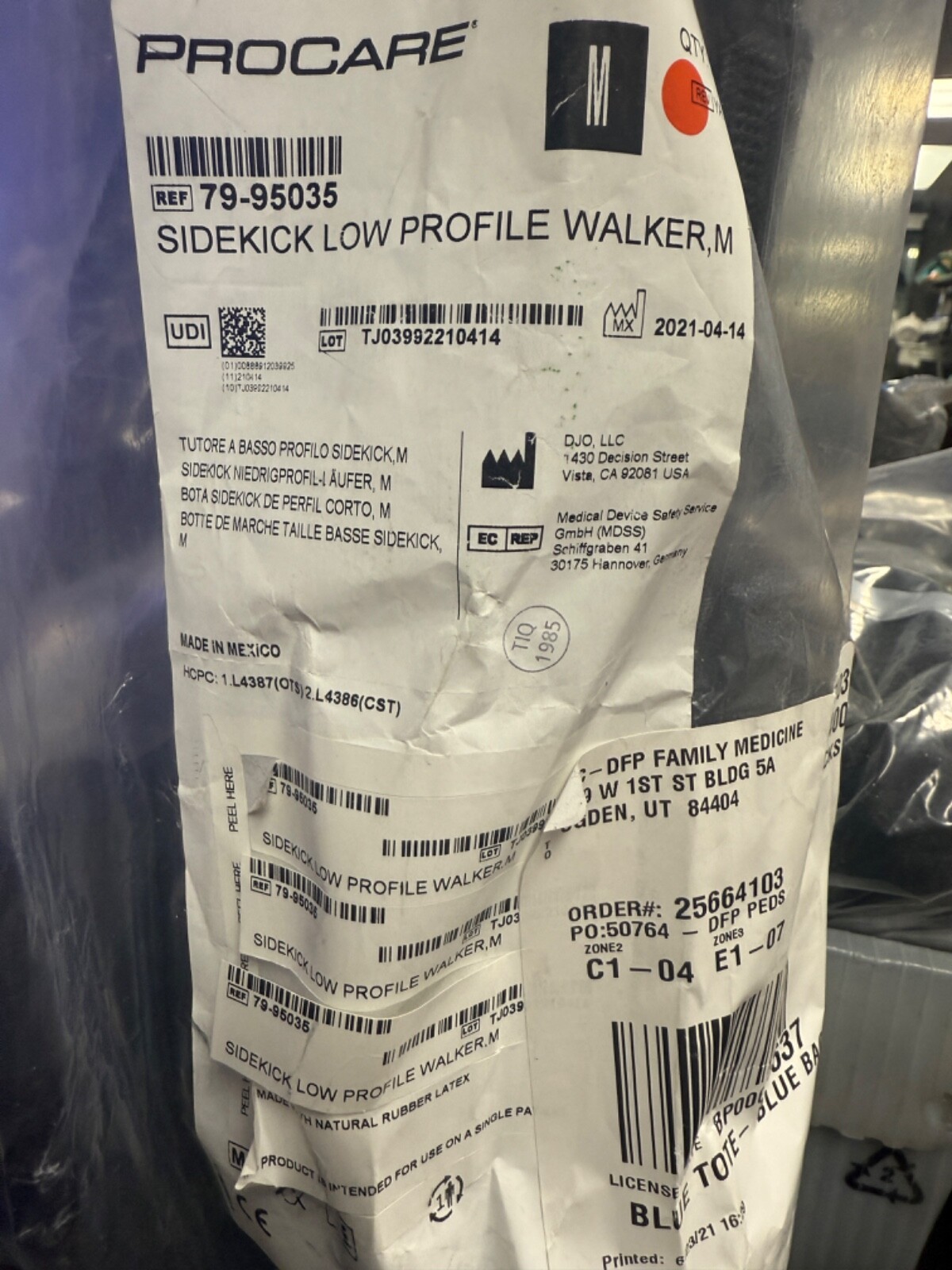 Procare Sidekick Brand New Low Profile Walker Med Boot Brace Foot Ankle 79-95035