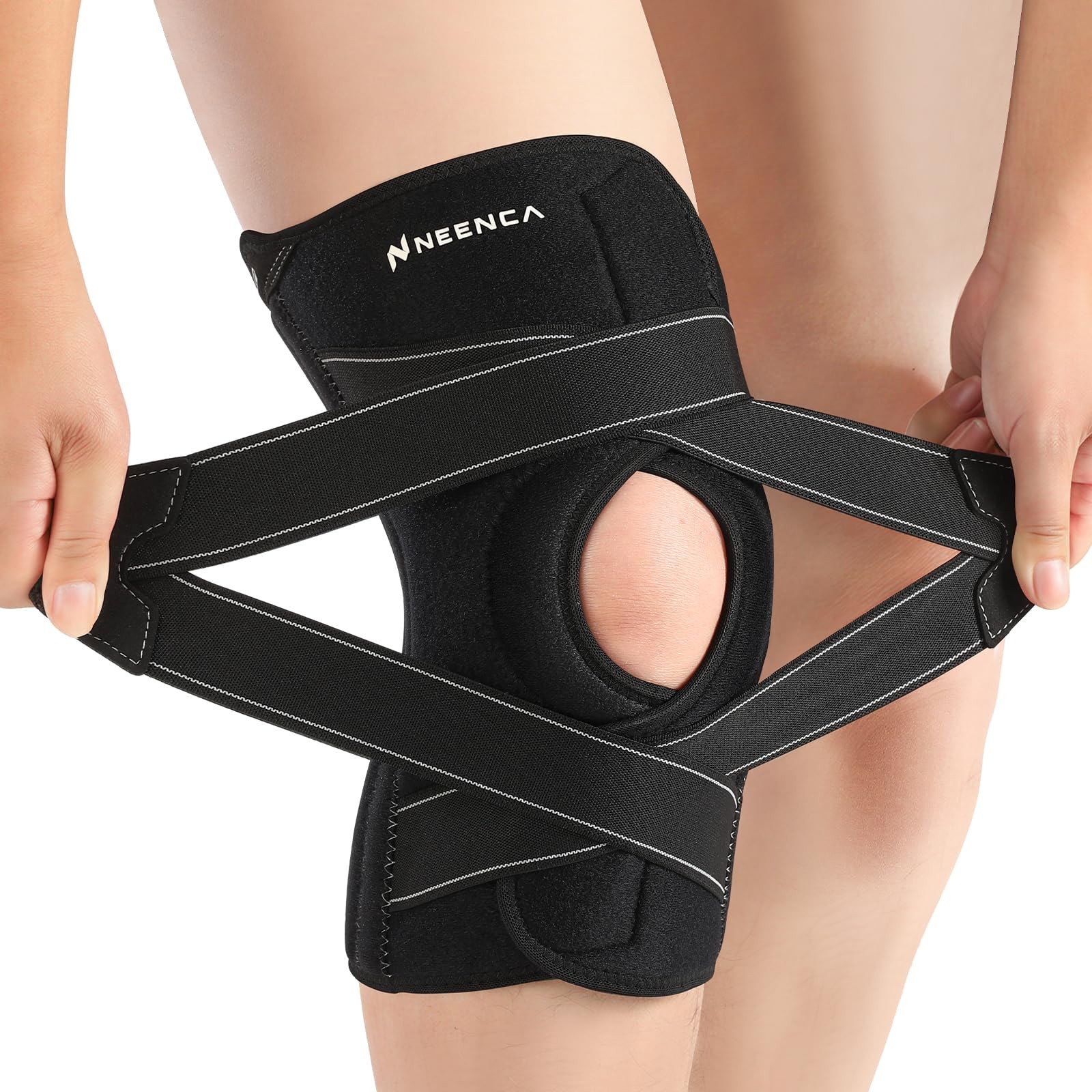 Knee Brace for Women & Men, Compression Knee Support with X-Straps Design – A…