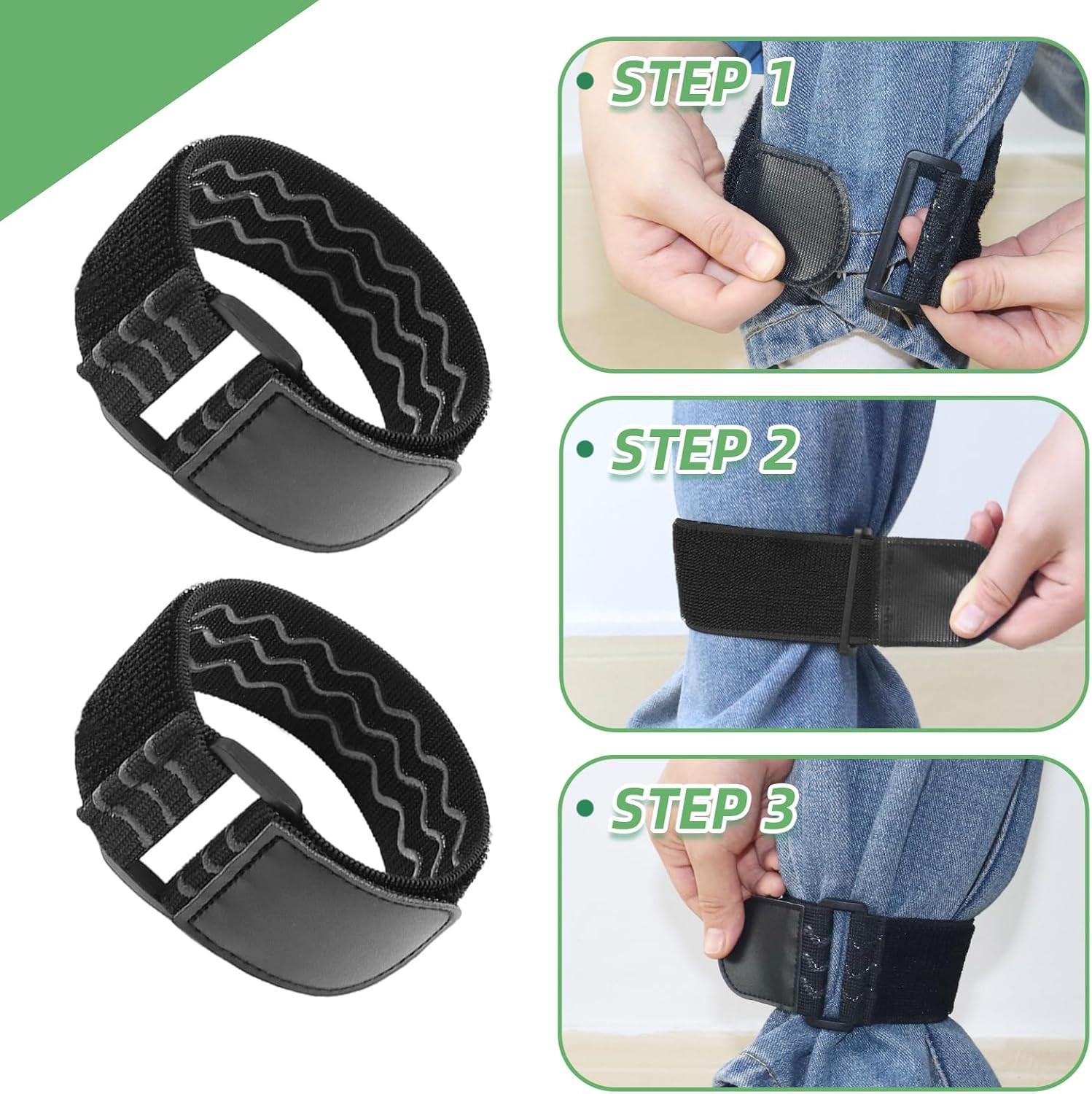 Adjustable Elastic Boot Straps with Anti-Slip Rubber for Outdoor Activities