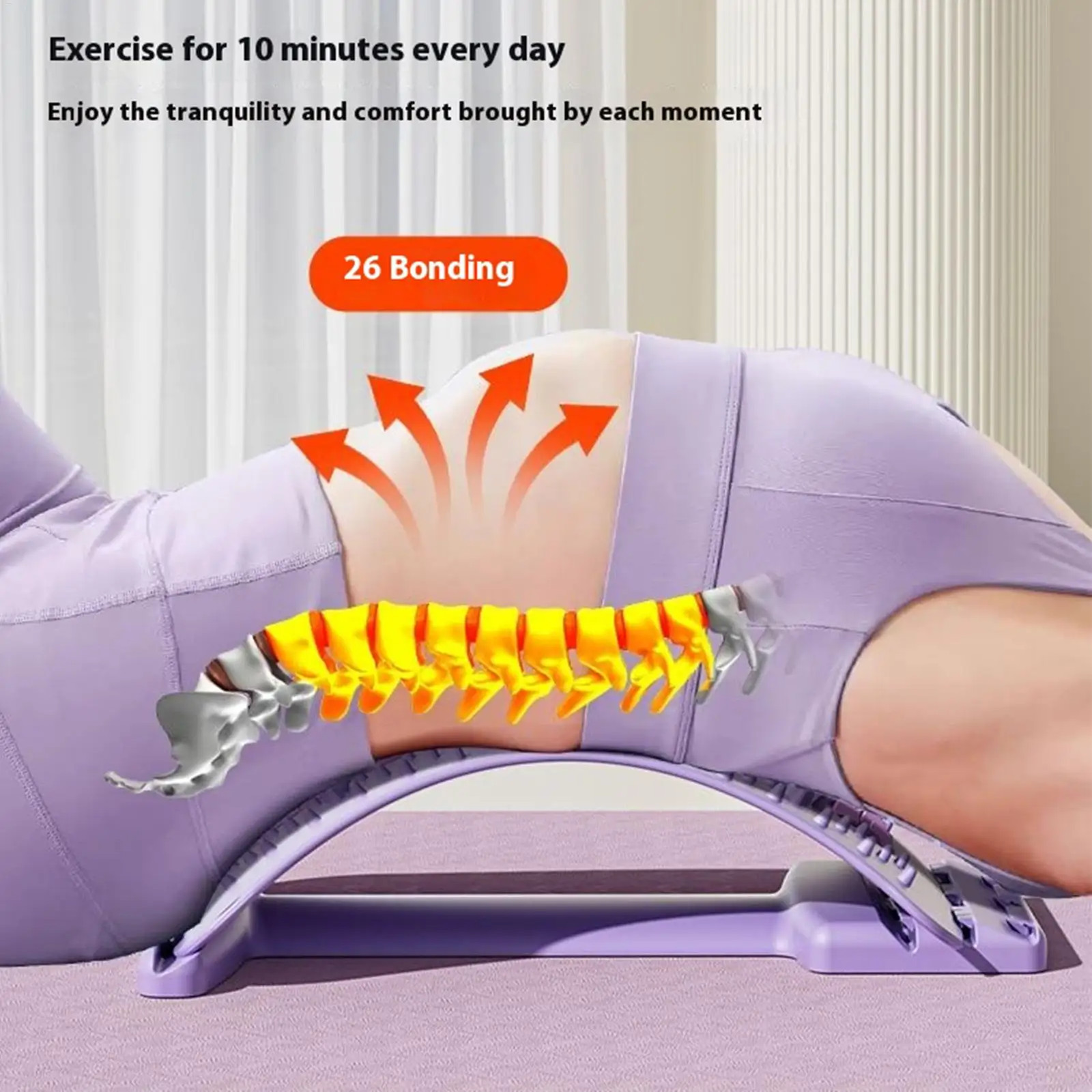 Back Stretcher for Back Pain Relief Multi-Level Back Cracker Board, Lower and Up