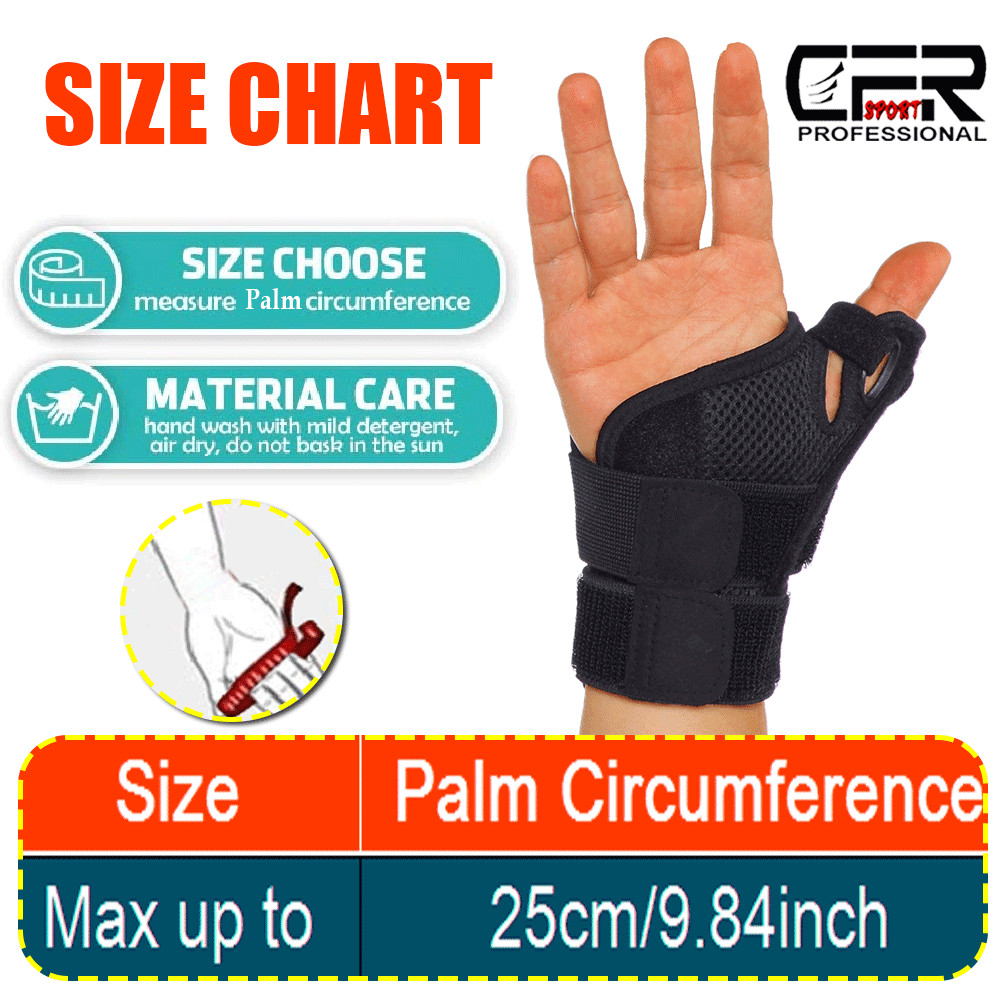 Thumb Wrist Support Brace Splint Carpal Tunnel Sprain Arthritis Left Right Hand