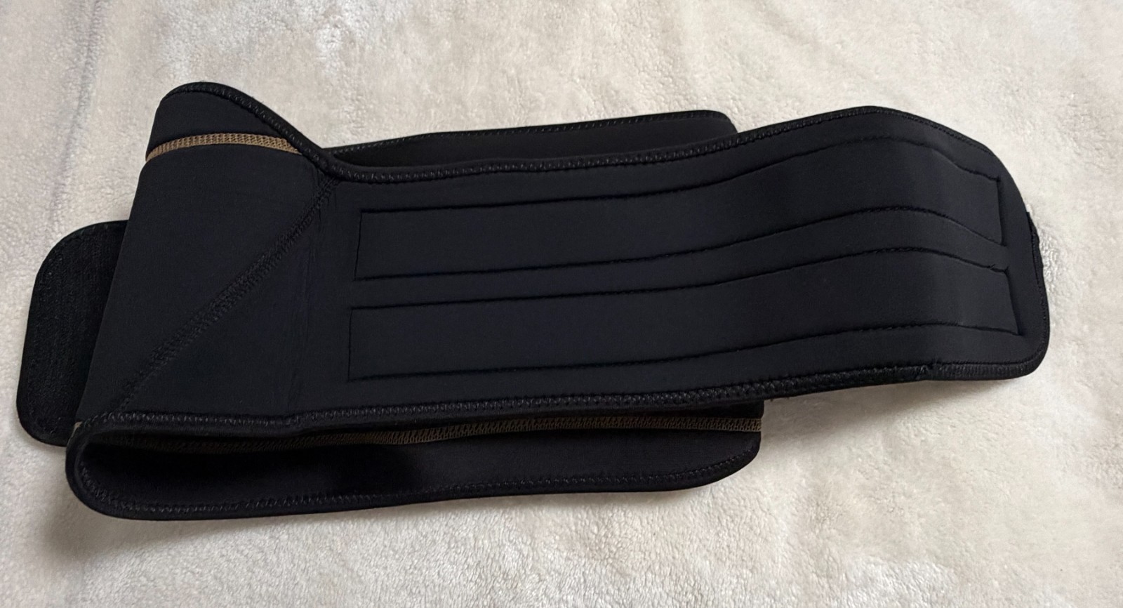 Copper Compression Gear Back Brace Lumbar Support Belt Black Size S/M Adjustable