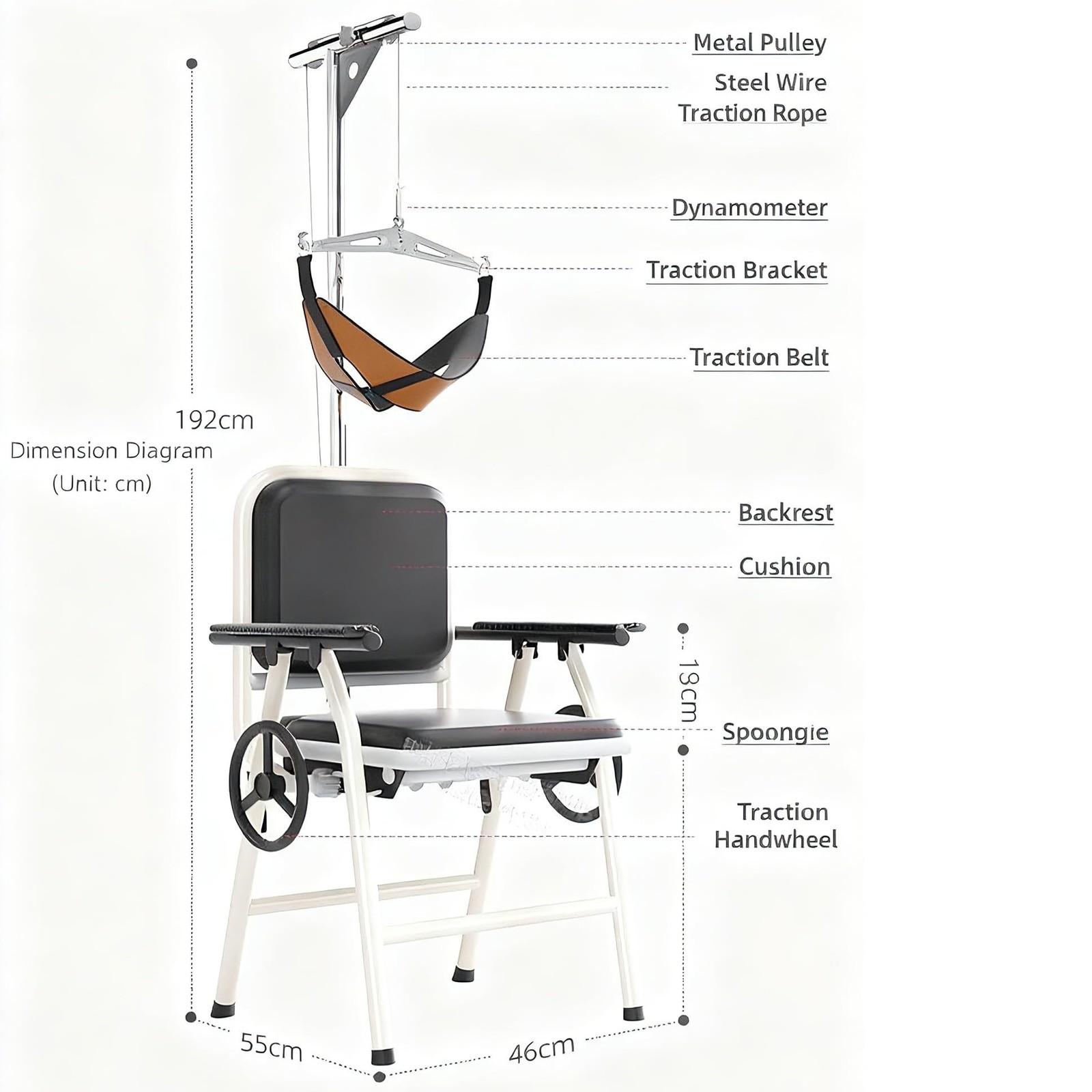 Professional Cervical Traction Device & Neck Stretcher Chair – Adjustable Hom…