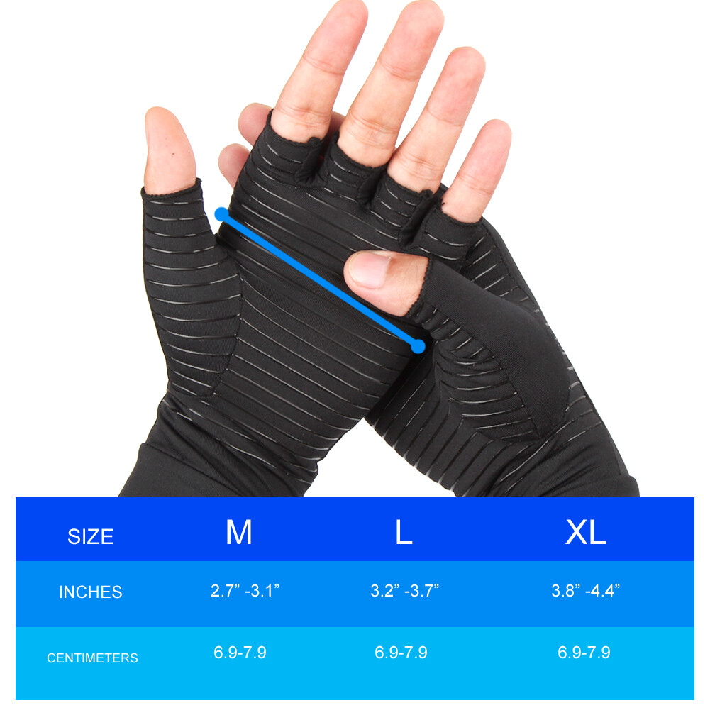 Copper Arthritis Compression Gloves Hand Pain Swelling Pain Relief Women Men