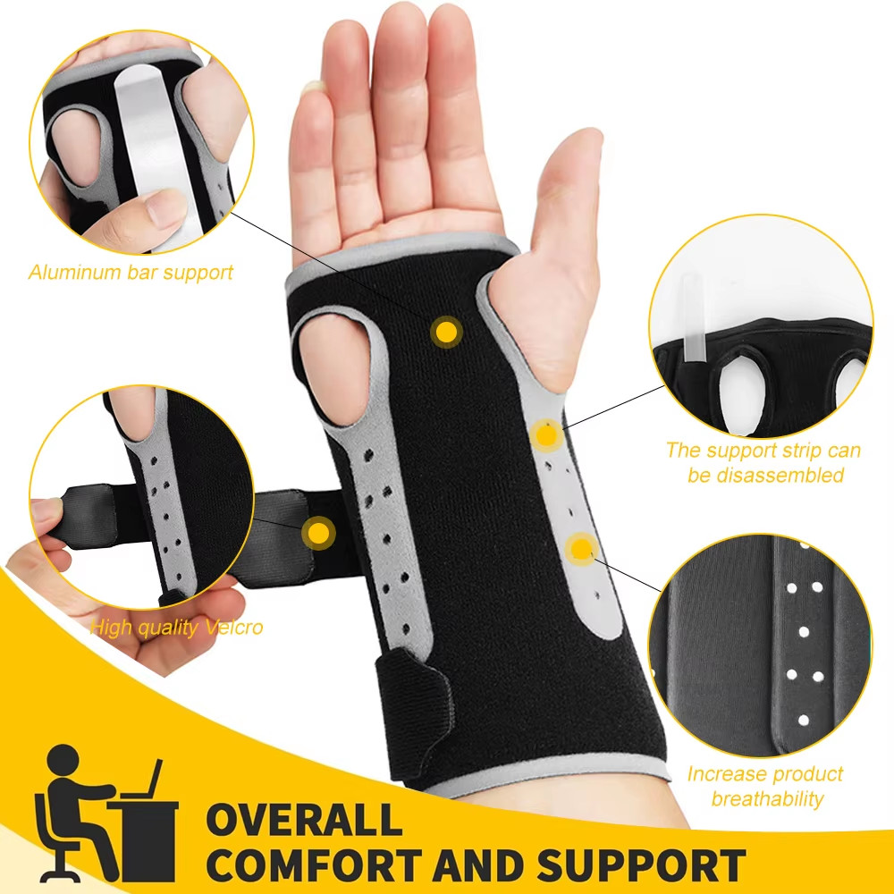 1PC Wrist Brace for Carpal Tunnel, Adjustable Night Wrist Support Brace with Spl
