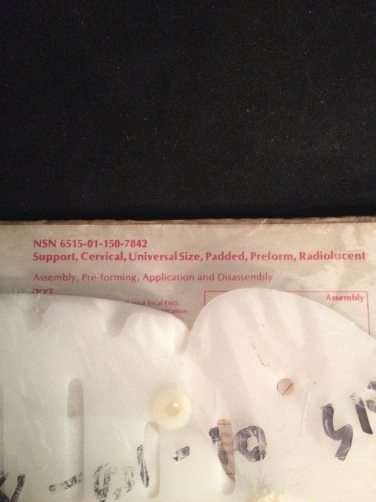 NEW KING Universal Size Cervical Support Collar NSN 6515-01-150-7842