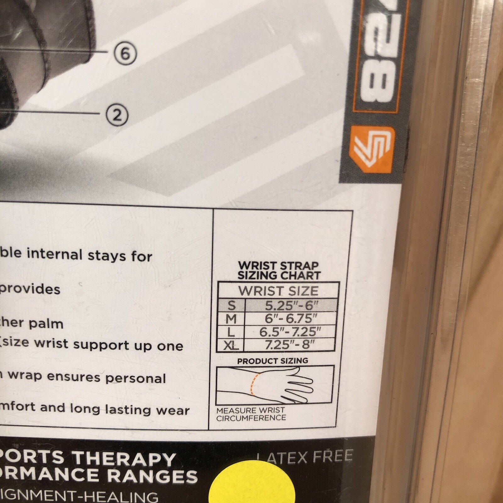 Shock Doctor Wrist 3-Strap Support – Performance Level 3: Left Size S – 824