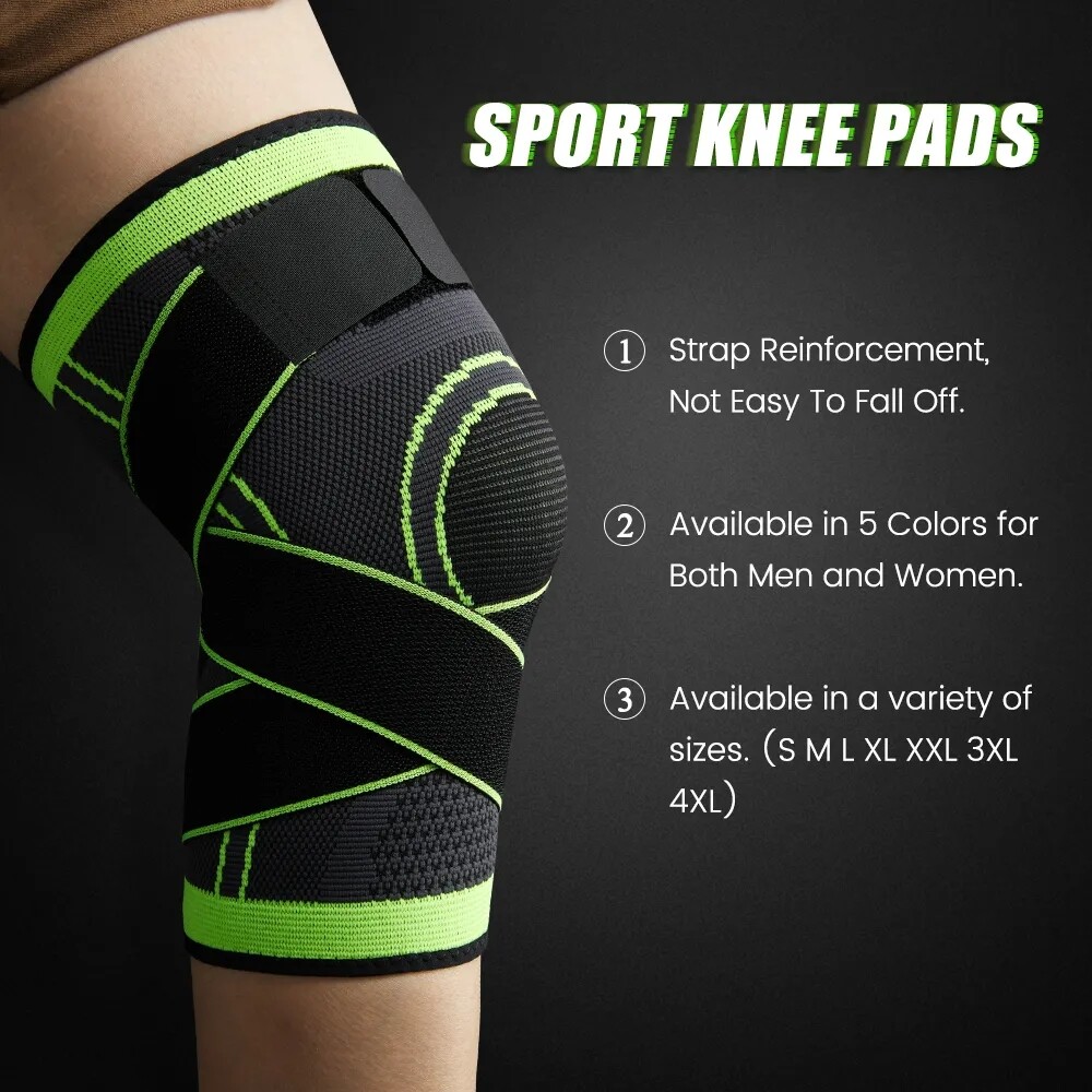 Unisex Knee Pads Brace Sports Support Arthritic Joints Compression Sleeve Gym US