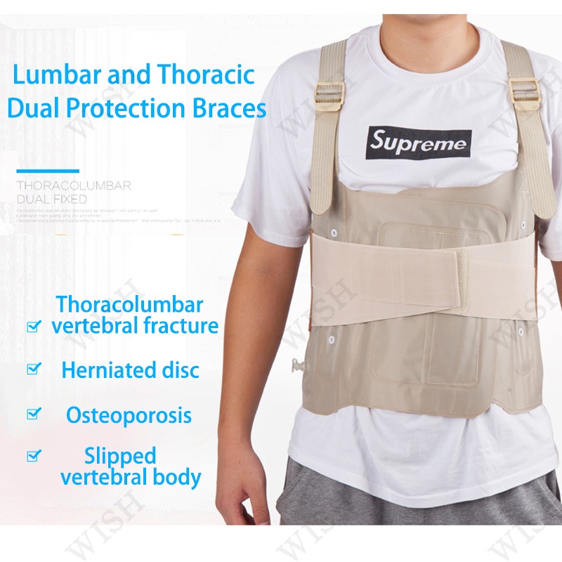 Thoracolumbar double fixation brace, suitable for thoracolumbar fractures